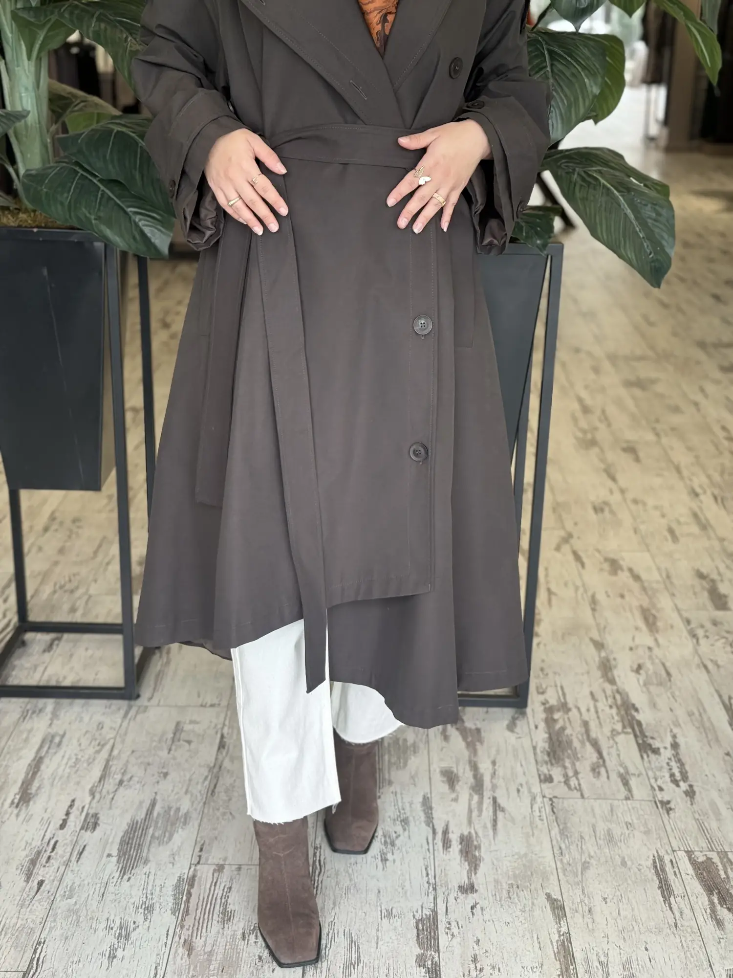 QooQ Store Anvelop Asimetrik Trench 27FW601