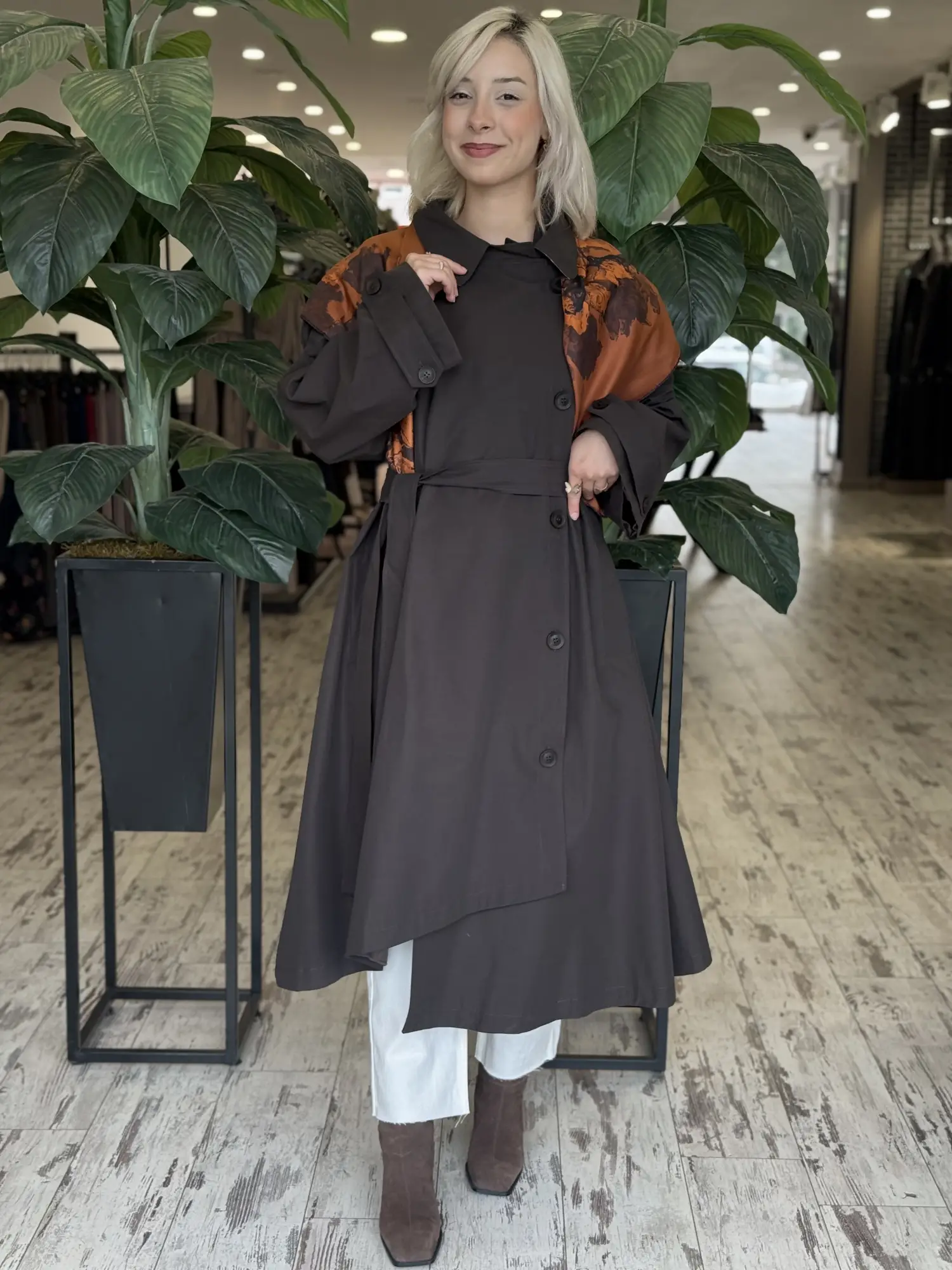 QooQ Store Anvelop Asimetrik Trench 27FW601