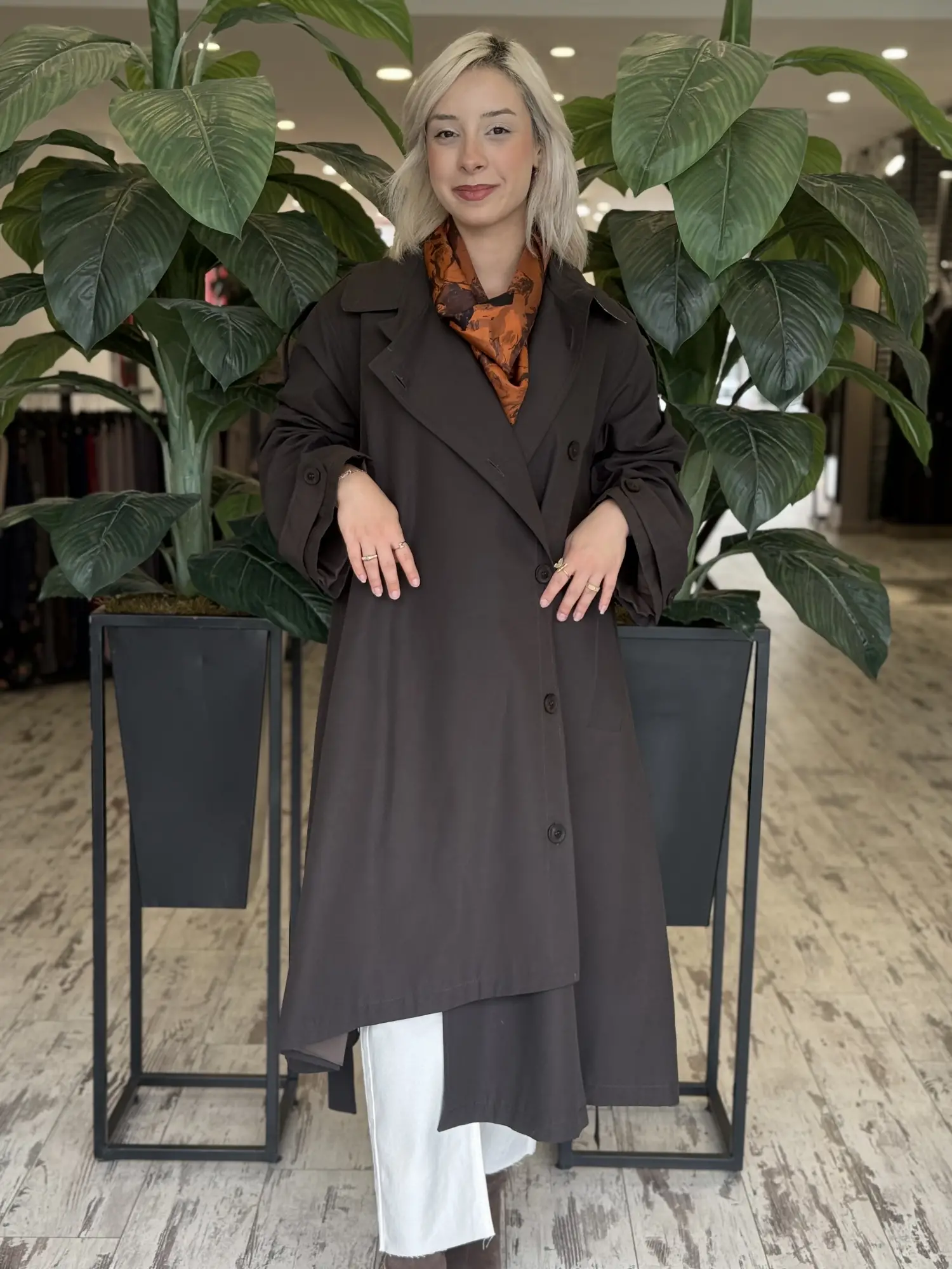 QooQ Store Anvelop Asimetrik Trench 27FW601