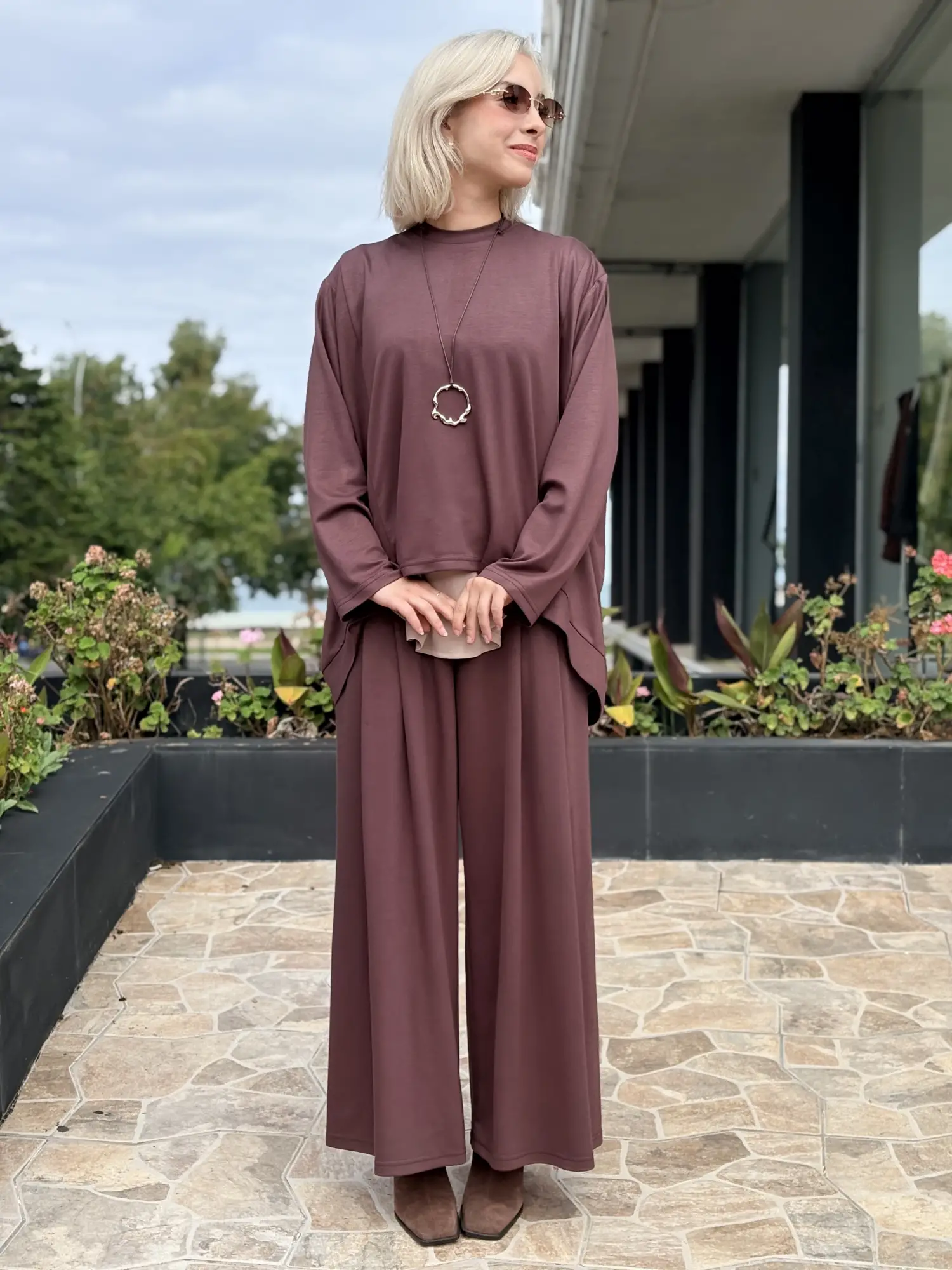 Almarwah Rahat Dörtlü Tunik Pantolon Takım 203083