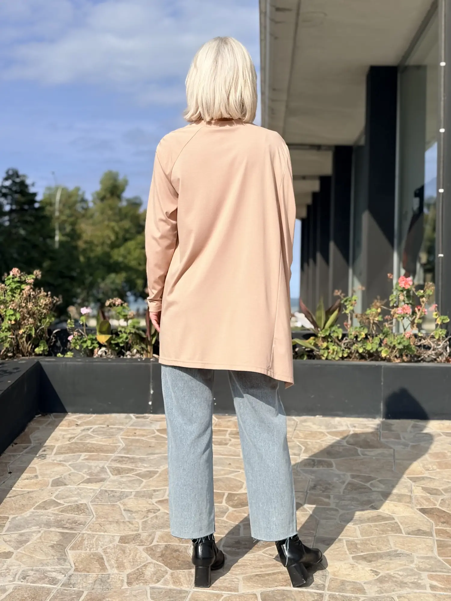 Almarwah Yandan Yırtmaçlı Viscon Tunik 102227