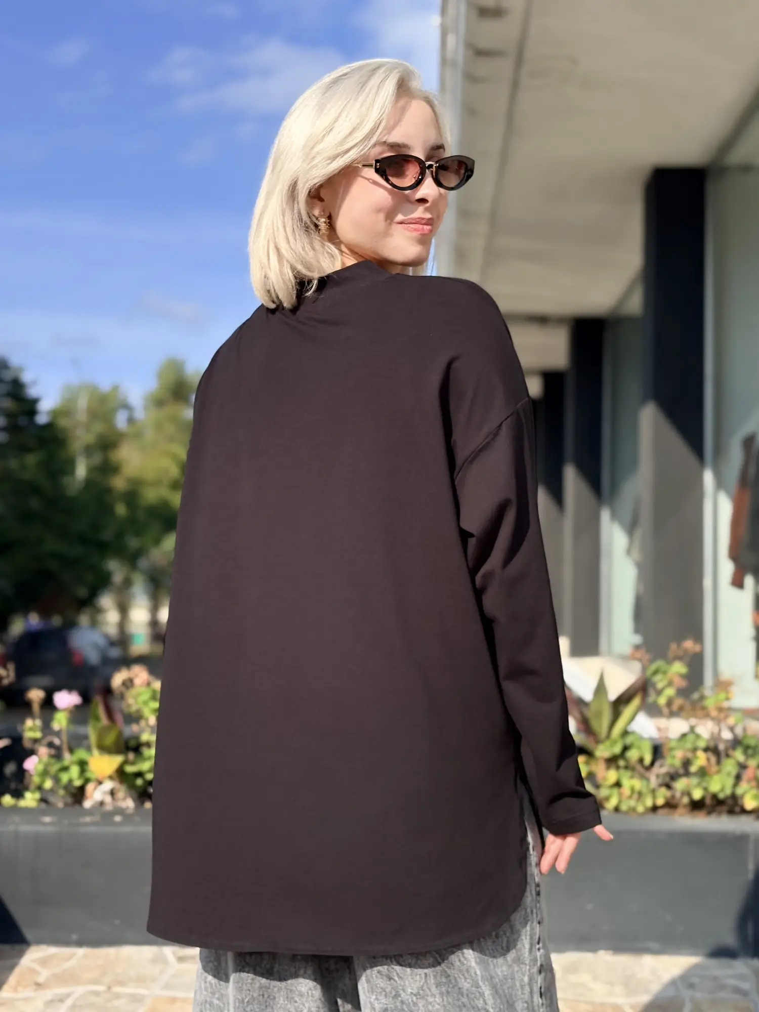 Almarwah Baskı Detaylı Sweat Tunik ALL1009