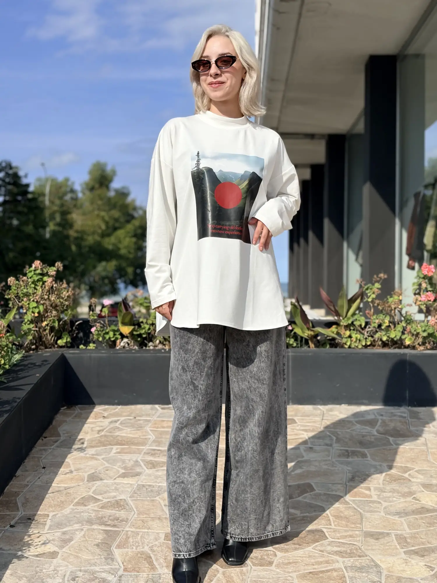 Almarwah Önü Baskılı Penye Tunik ALL1010