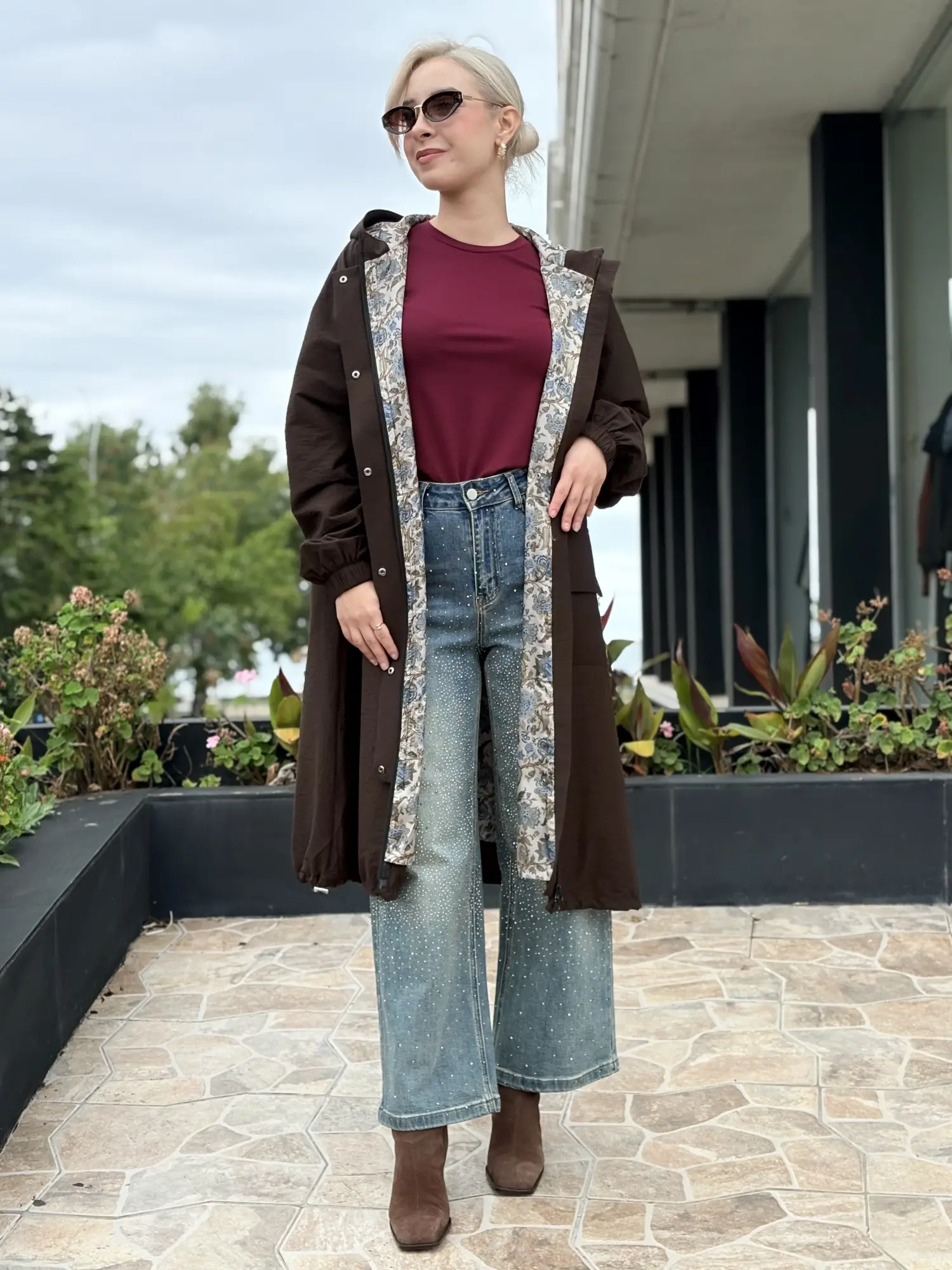 Beiaz Nora Büzgülü Trençkot SK271001