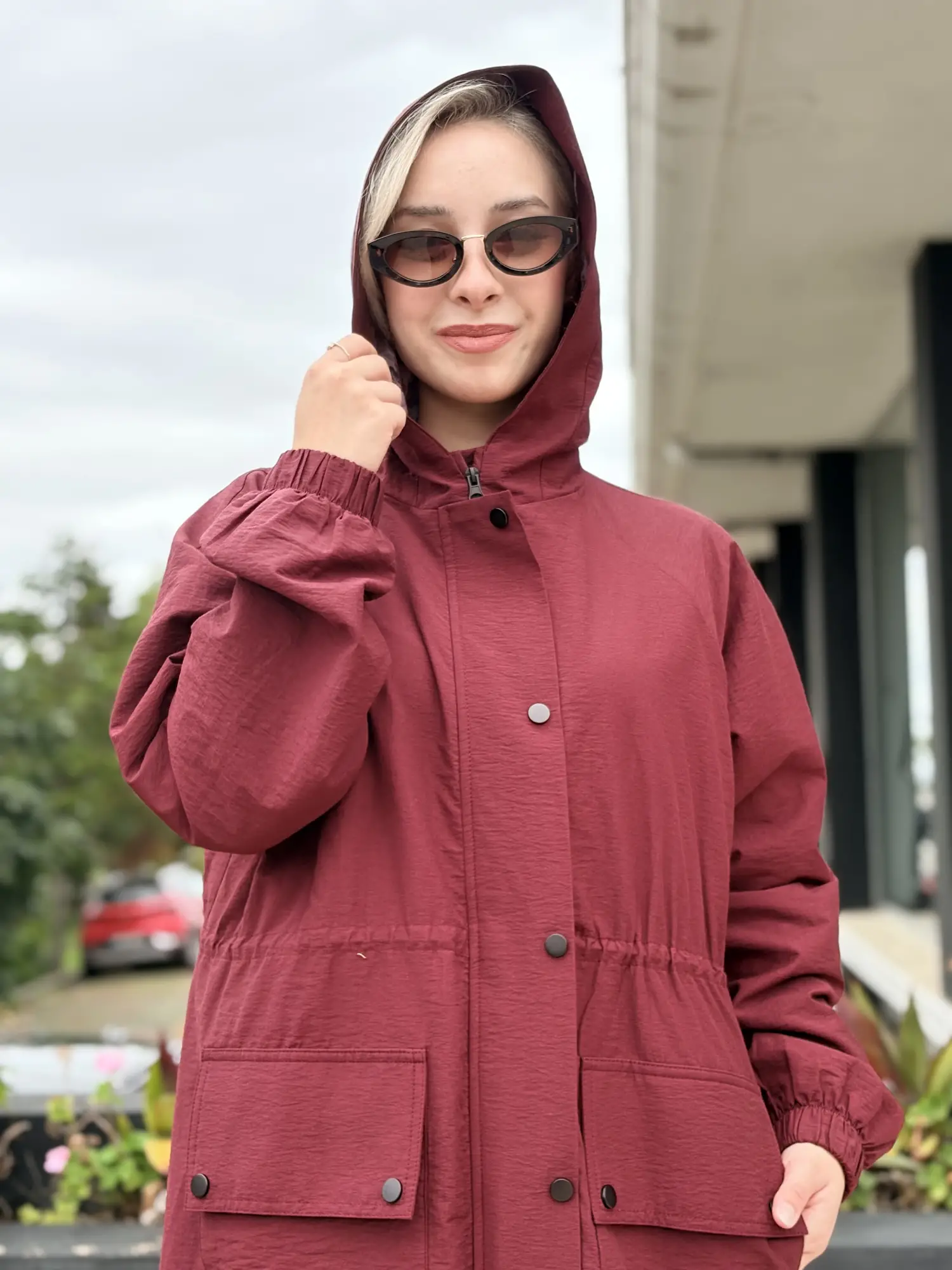 Beiaz Nora Büzgülü Trençkot SK271001