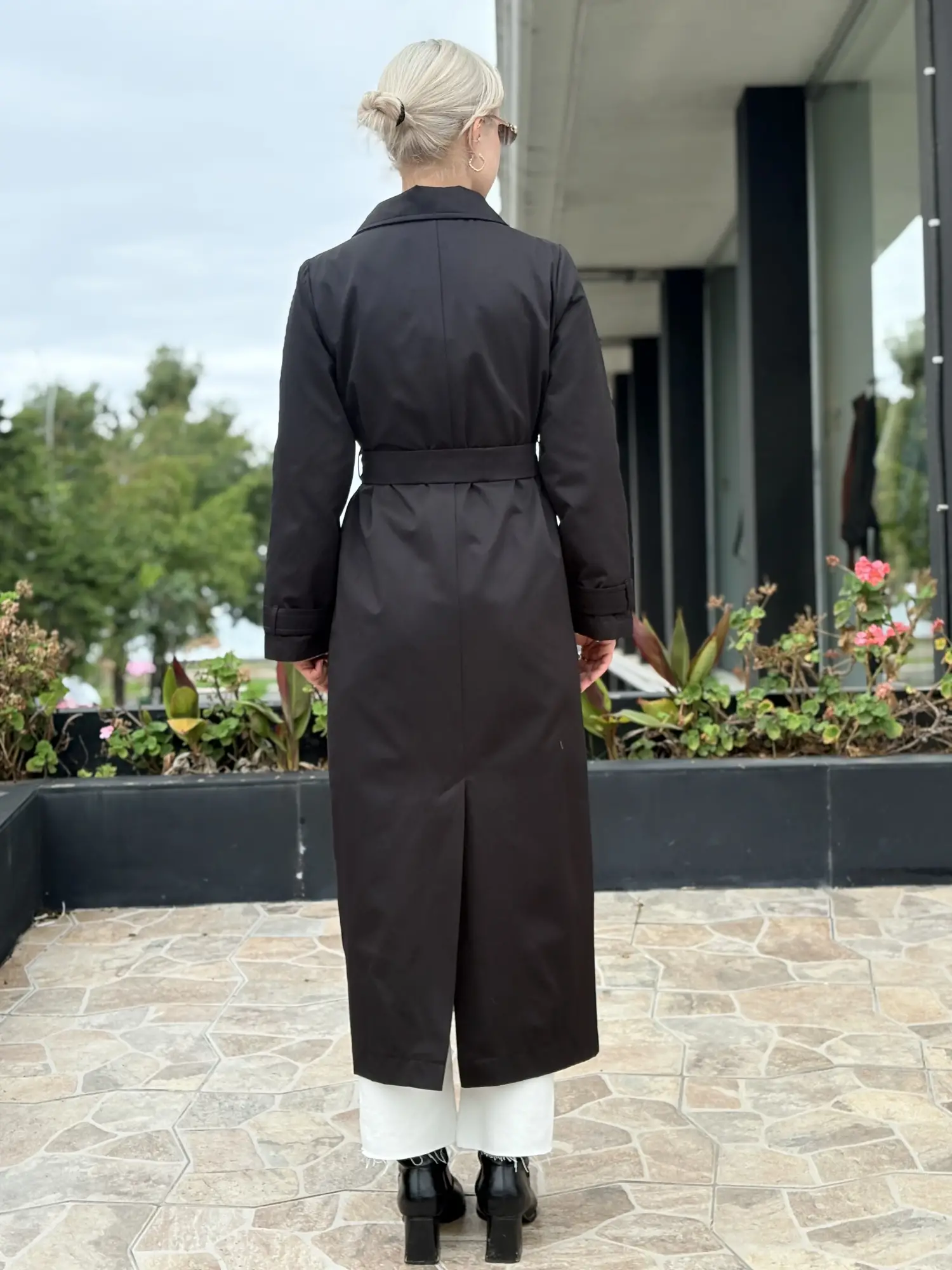 Beiaz Mora Kuşaklı Trenchkot SK271003