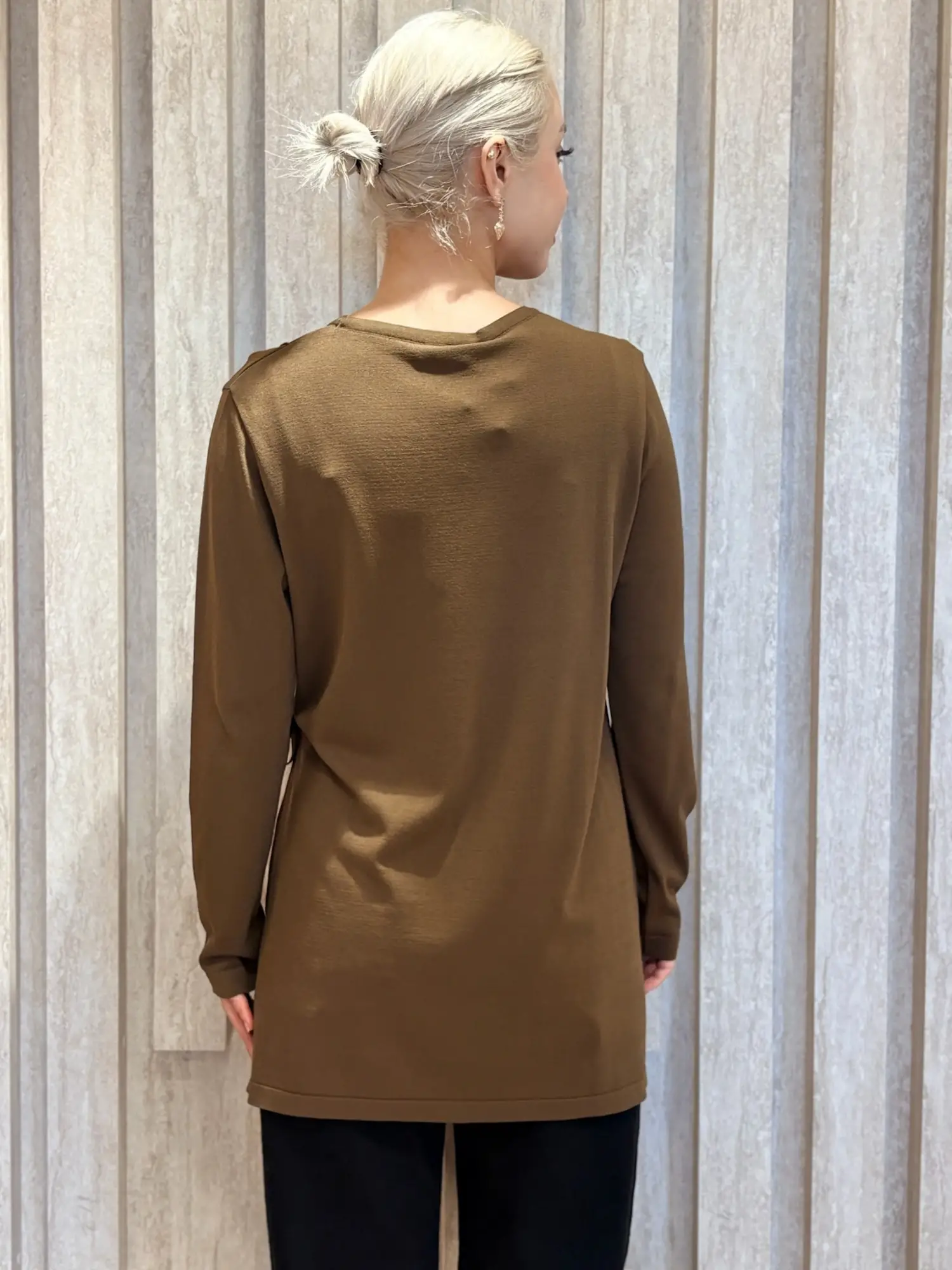 Tığ Triko Yandan Bağlama Detaylı Rayon Triko Tunik TNK22111