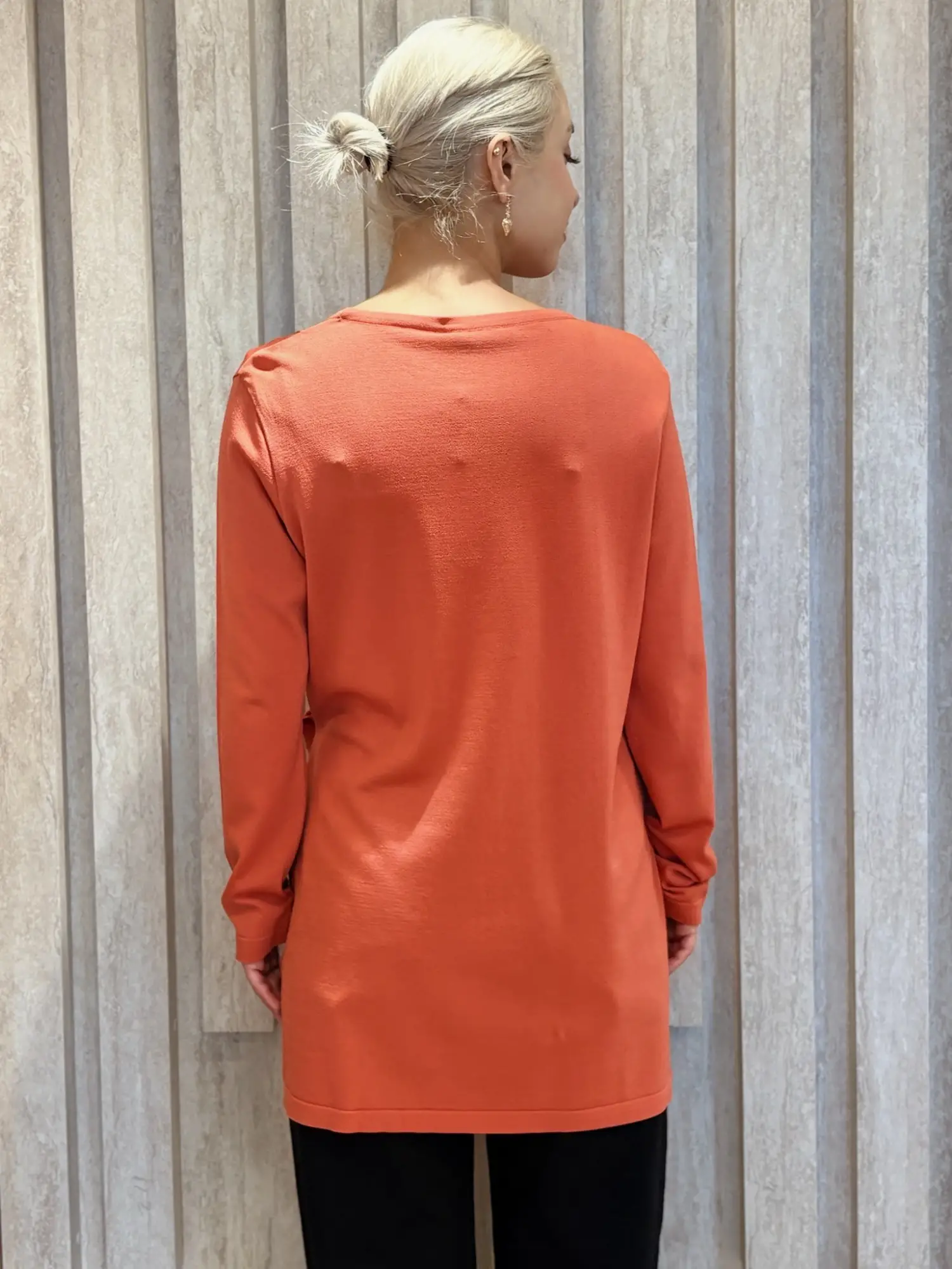 Tığ Triko Yandan Bağlama Detaylı Rayon Triko Tunik TNK22111