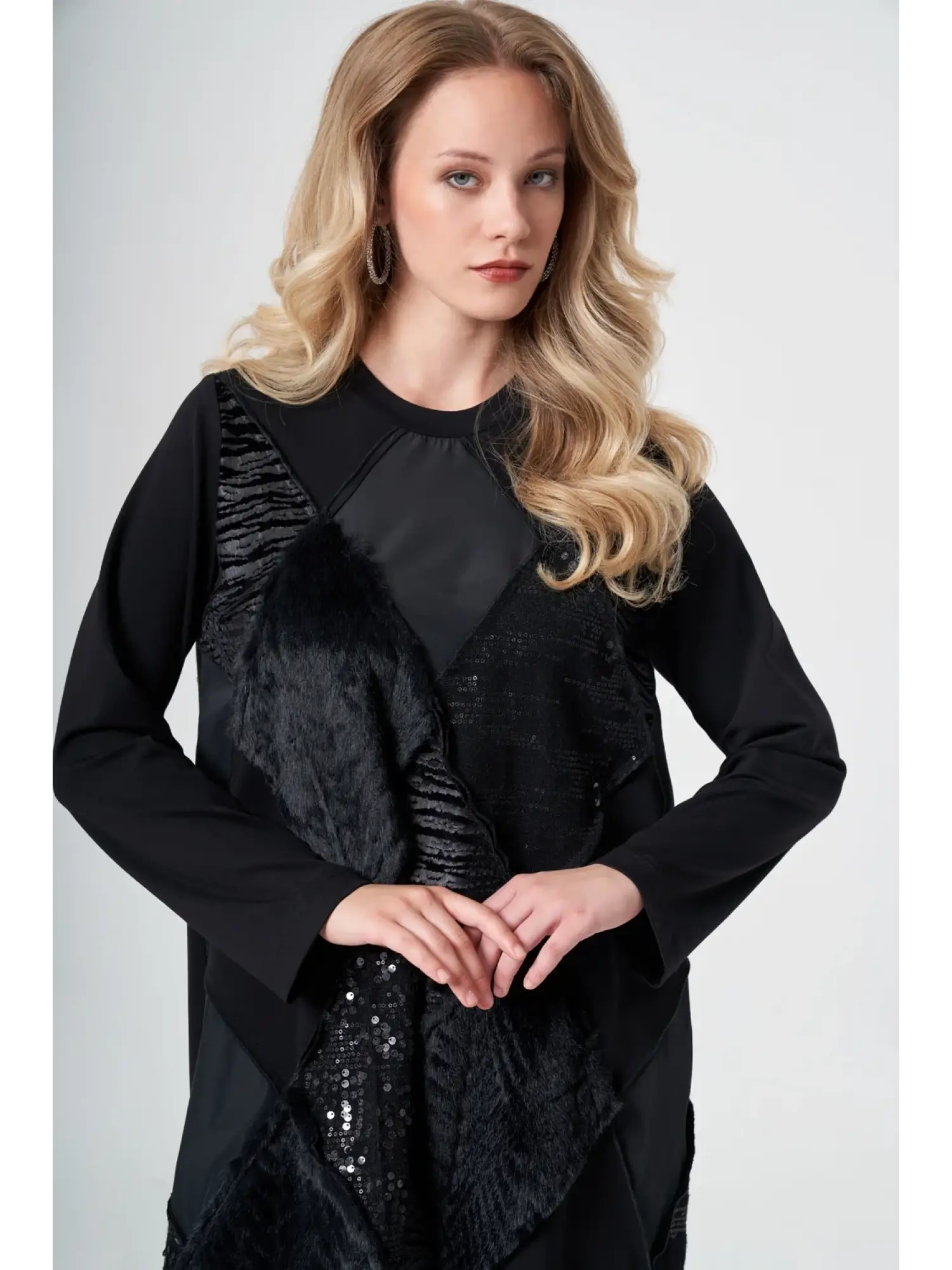 Misswhence Kumaş Kombinli Patcwork Tunik 40009