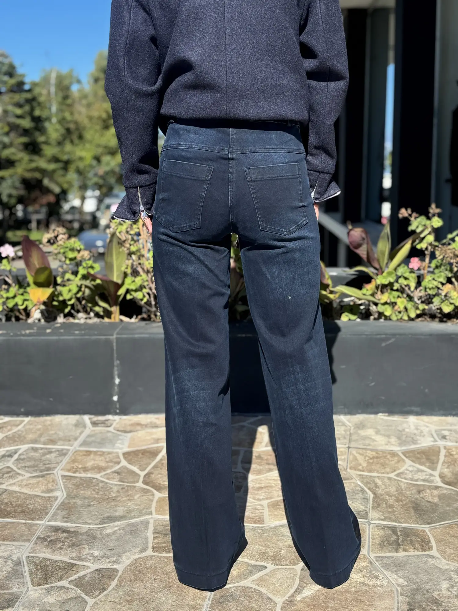 Misswhence Likralı Geniş Paça Kot Pantolon 40105