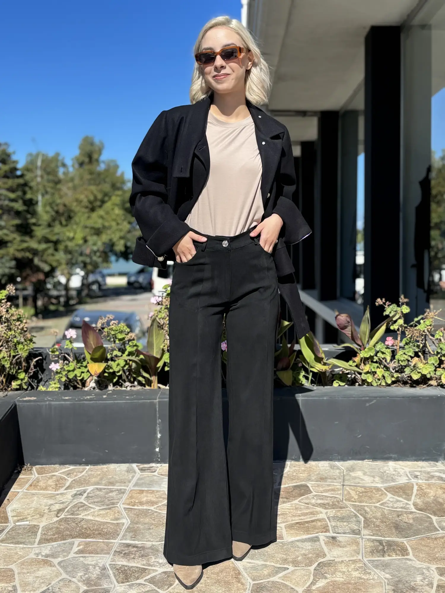 Misswhence Likralı Geniş Paça Kot Pantolon 40105
