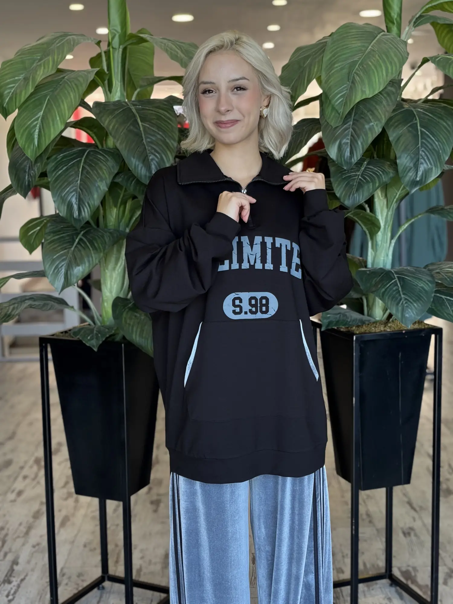 Almarwah Kadife Detaylı Sweat Pantolon Takım ALL3011