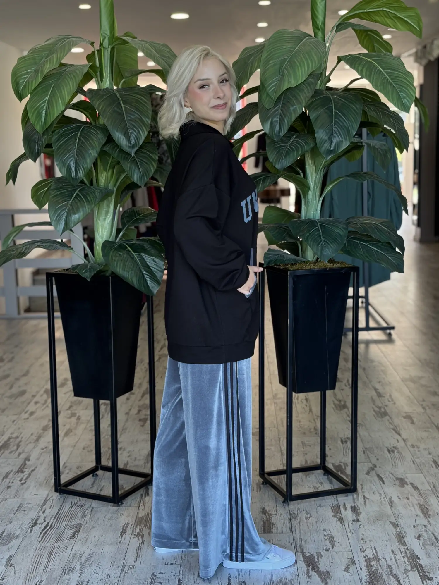 Almarwah Kadife Detaylı Sweat Pantolon Takım ALL3011