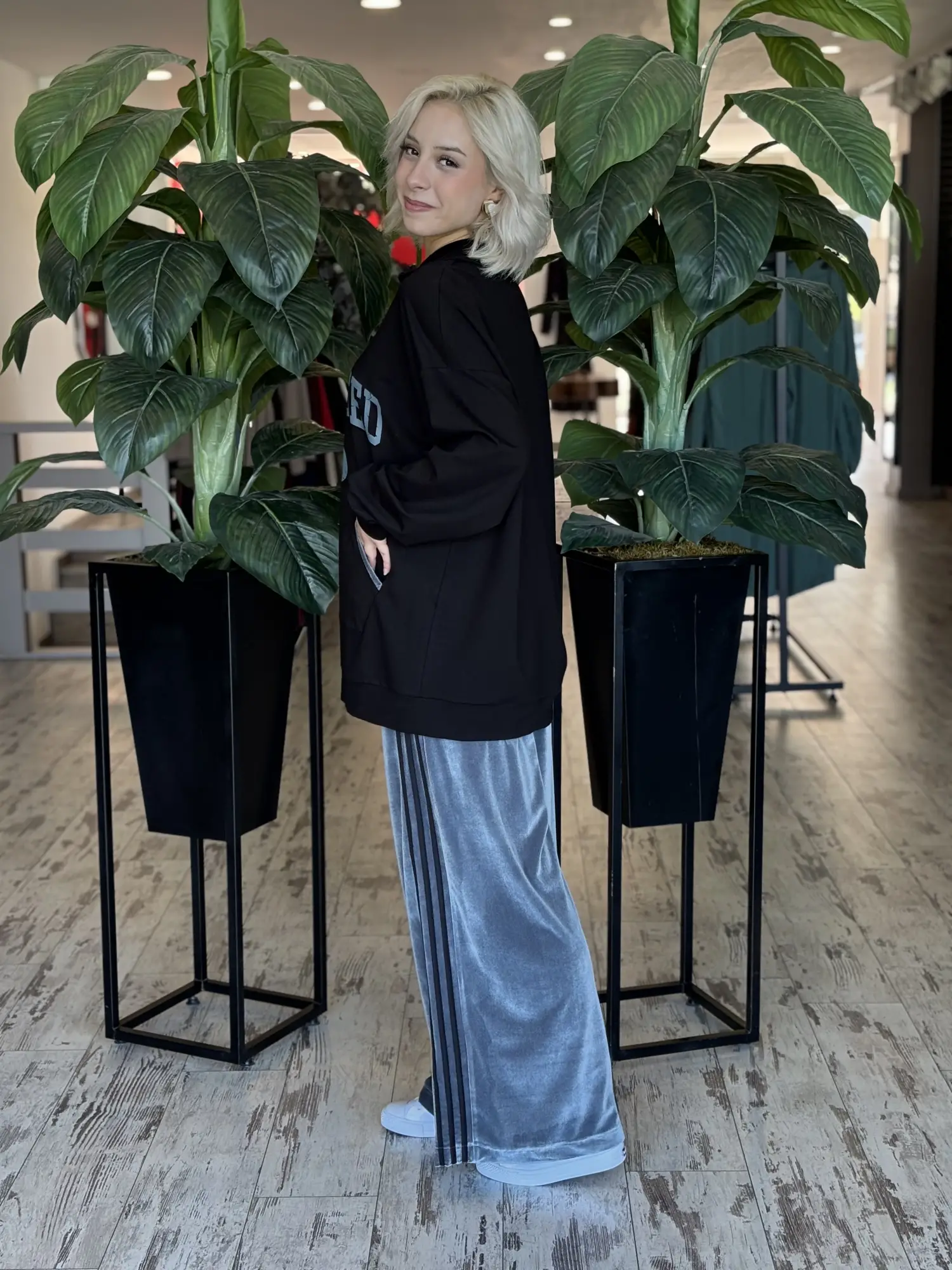 Almarwah Kadife Detaylı Sweat Pantolon Takım ALL3011