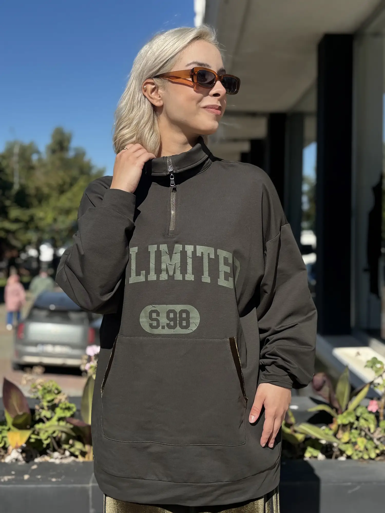 Almarwah Kadife Detaylı Sweat Pantolon Takım ALL3011