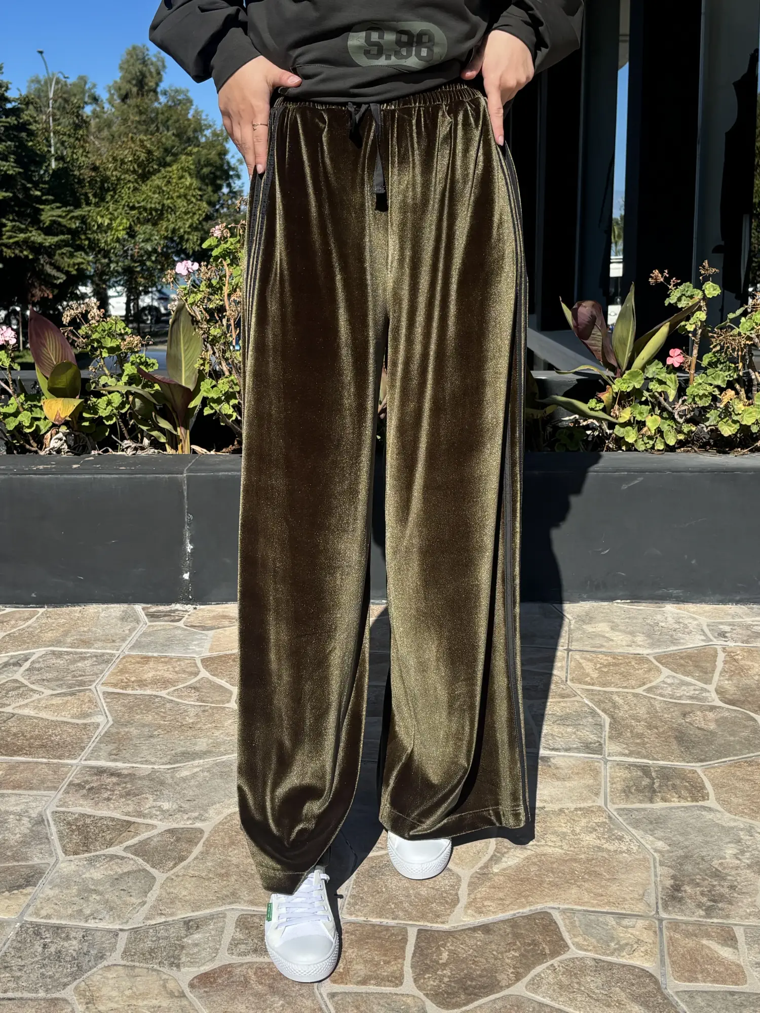 Almarwah Kadife Detaylı Sweat Pantolon Takım ALL3011
