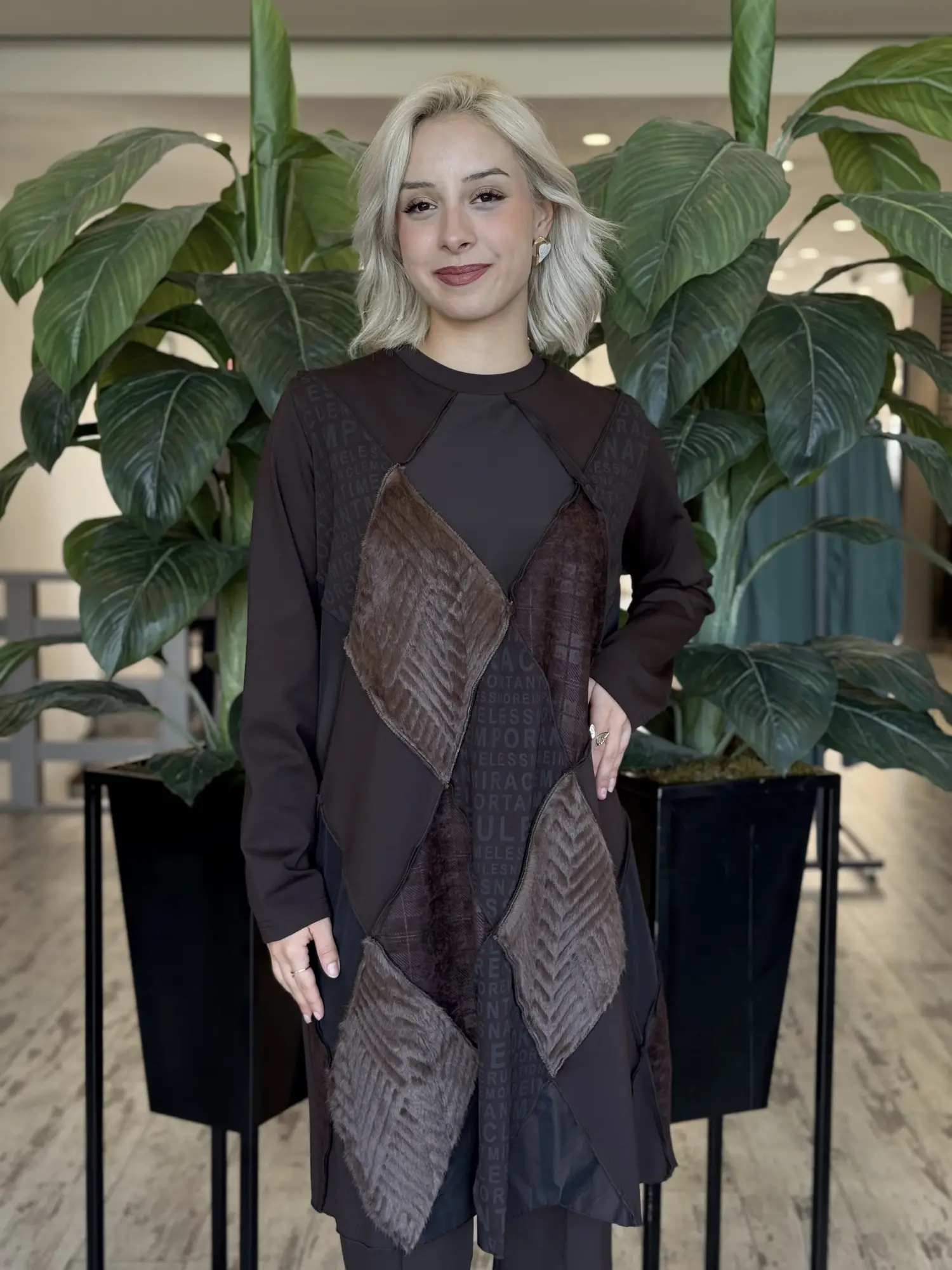 Misswhence Kumaş Kombinli Patcwork Tunik 40009