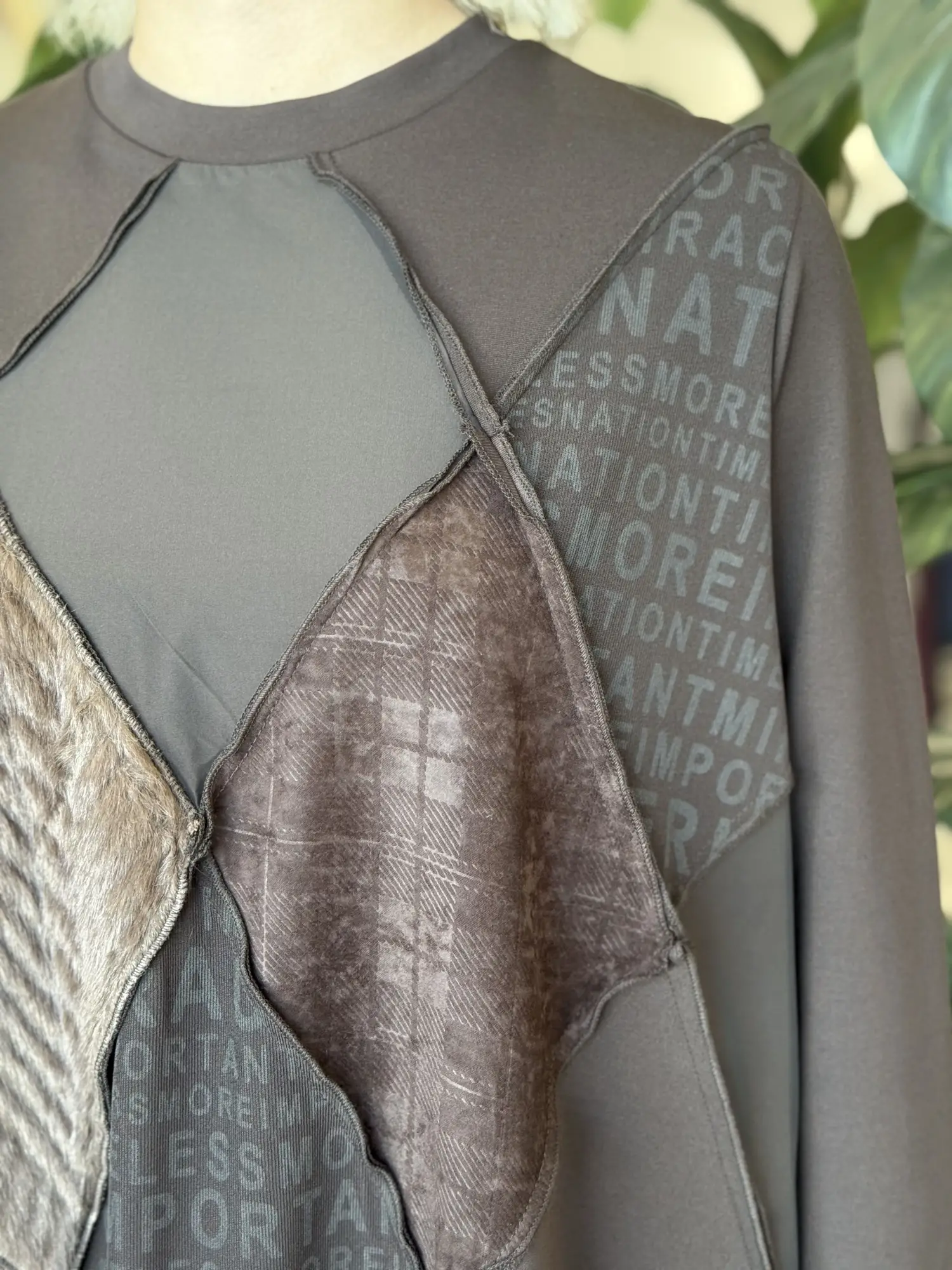 Misswhence Kumaş Kombinli Patcwork Tunik 40009