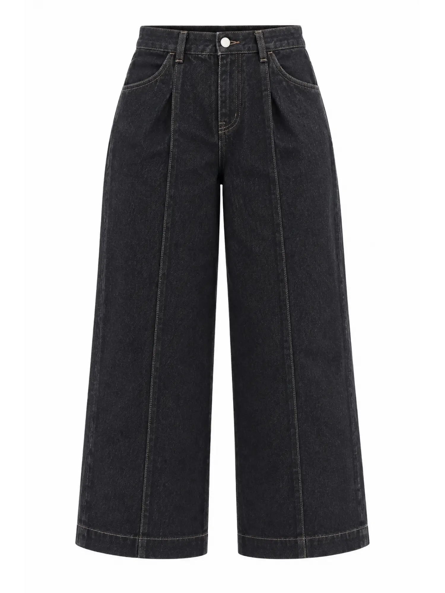 QooQ Store Pile ve Nervür Detaylı Denim Barrel Pantolon27FW312