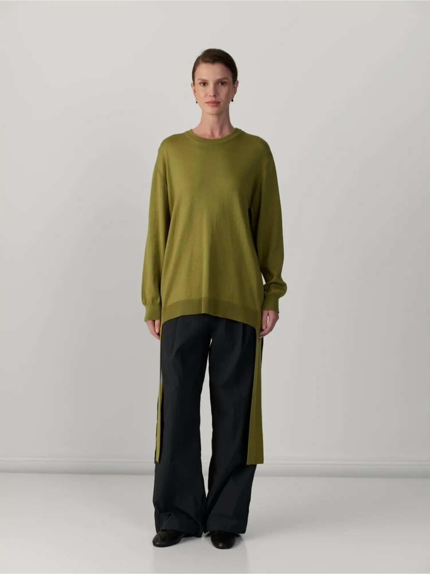 QooQ Store Yandan Bağlama Detaylı Triko Tunik 27FW234