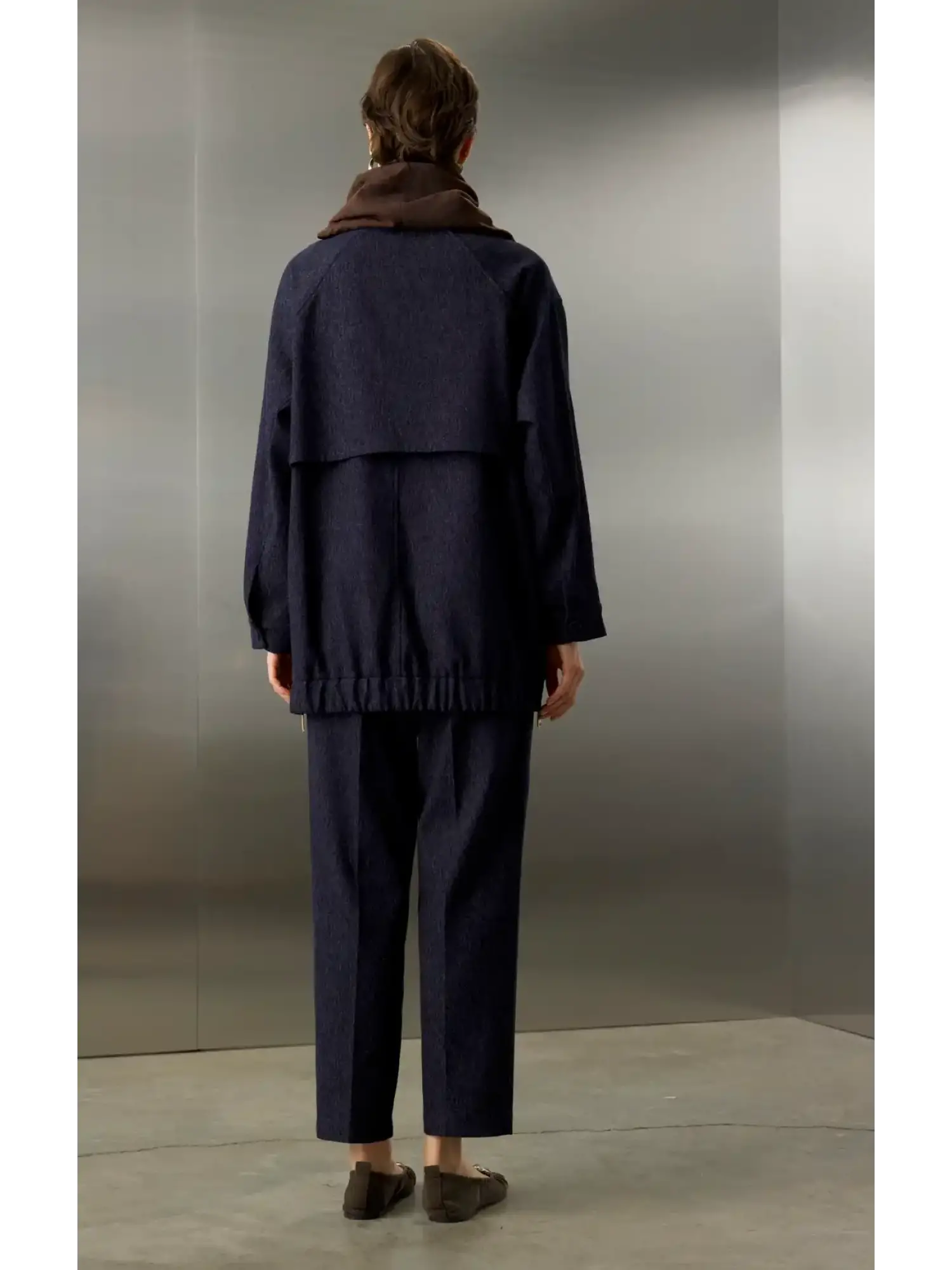 Qupra Süet Şal Detaylı Denim Kap Pantolon Takım WAF2254