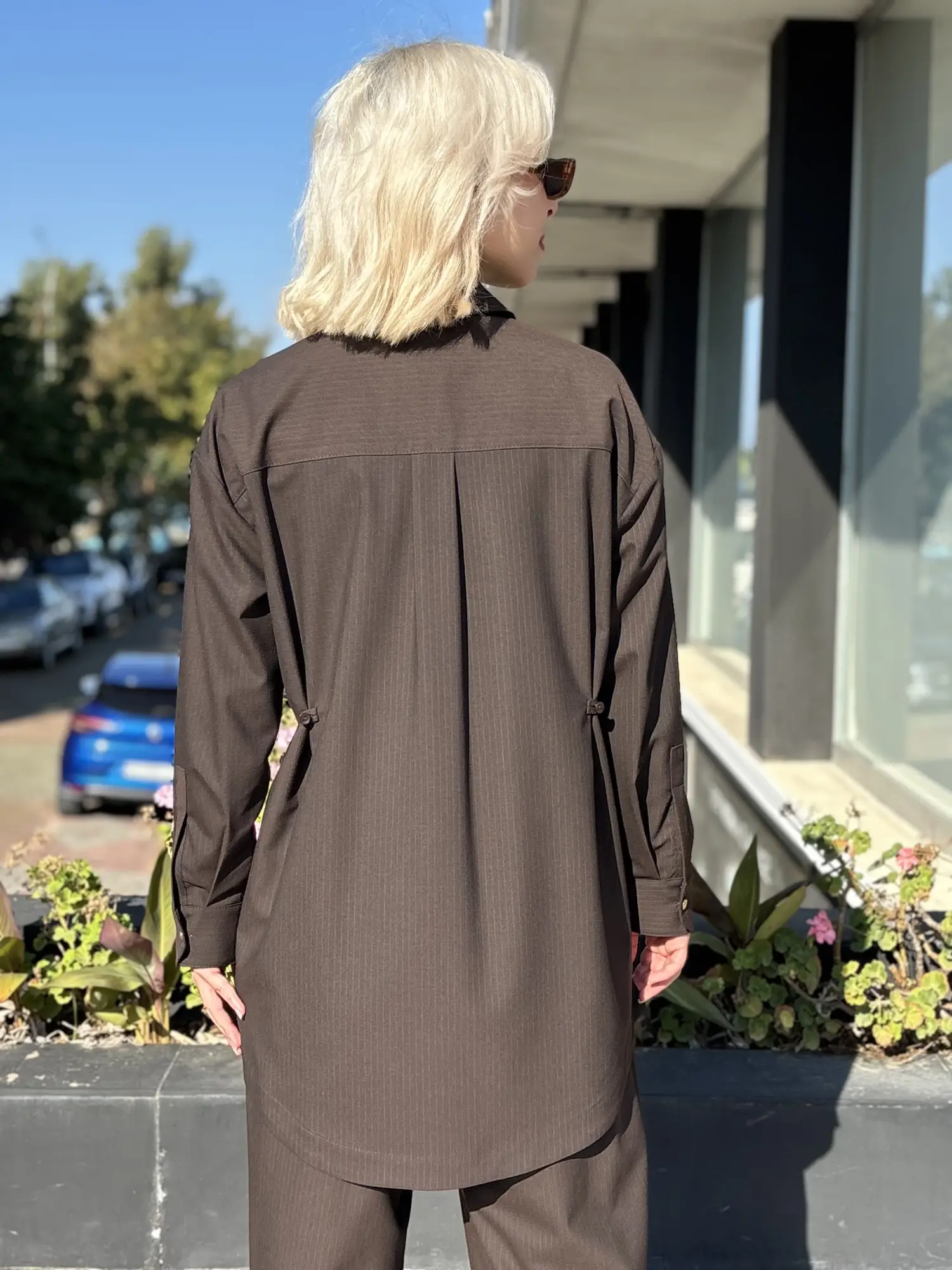 Ghisa Düğme Ve Pens Detaylı Gömlek Pantolon Takım G9521