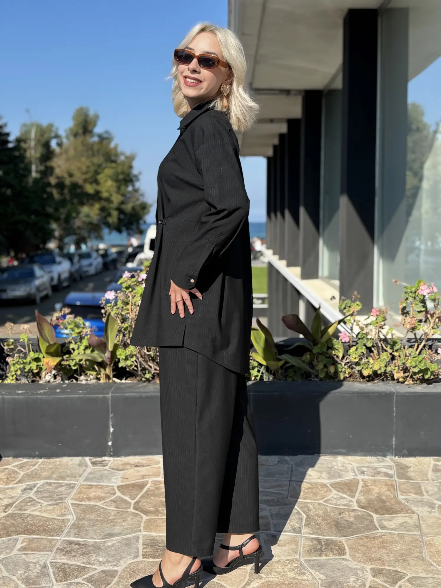 Ghisa Düğme Ve Pens Detaylı Gömlek Pantolon Takım G9521