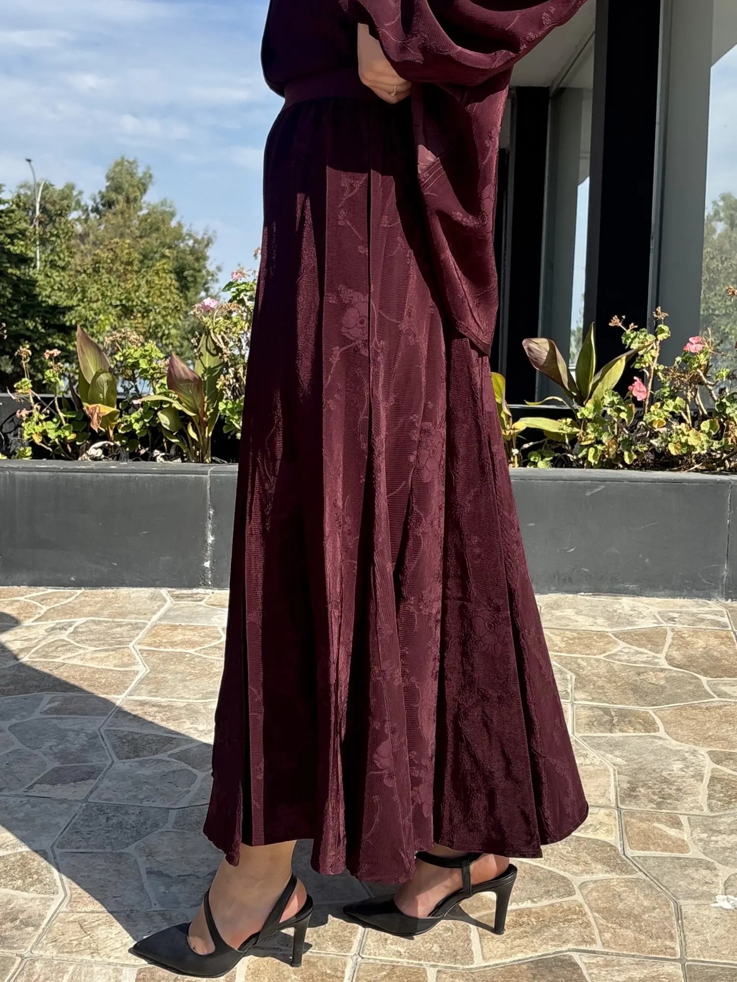 Misswhence Teknik Kumaş Ve Pens Detaylı Desenli Gömlek Etek Takım 40210
