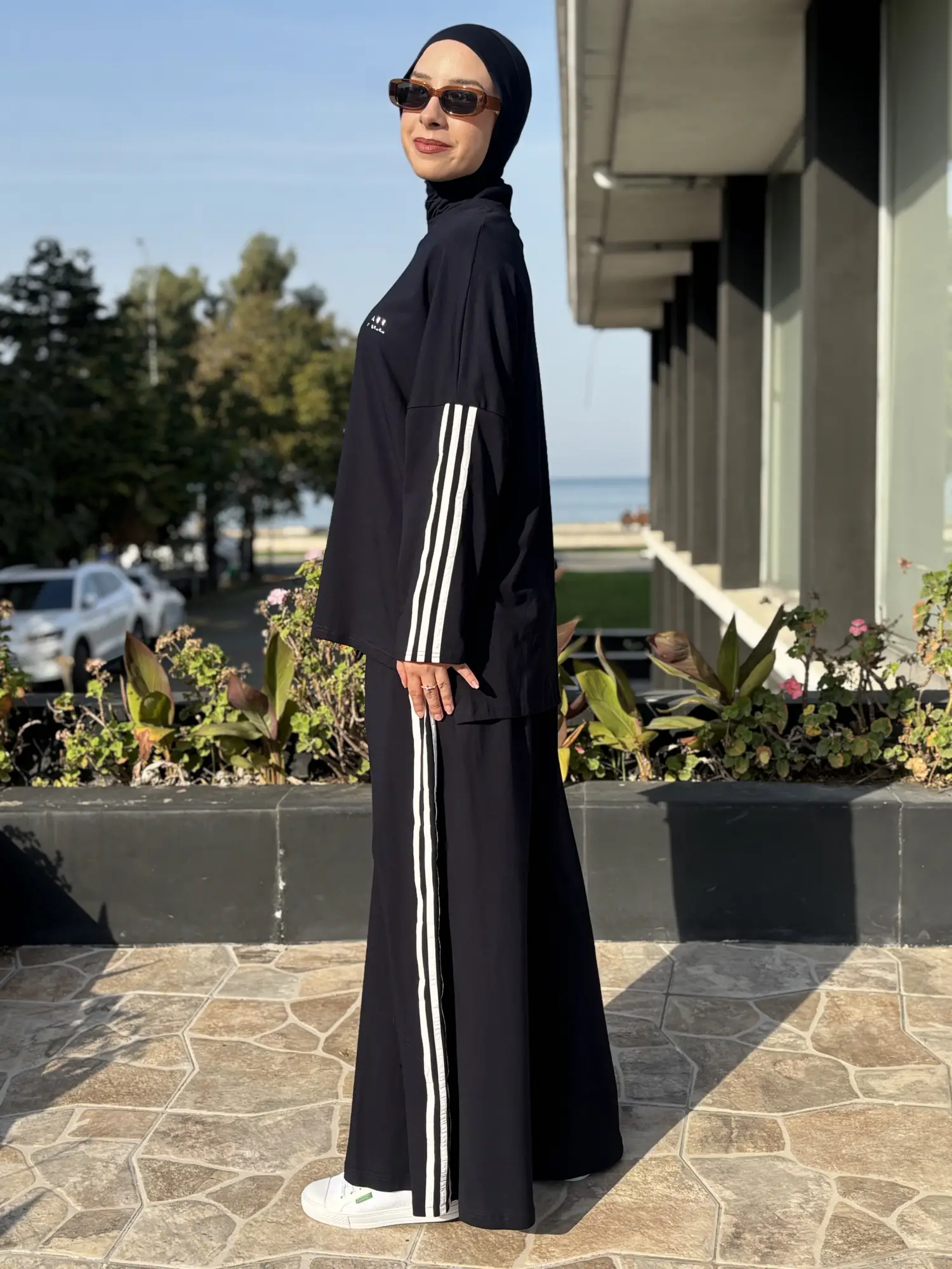 Almarwah Biye Kapak Detaylı Penye Spor Takım ALL3020