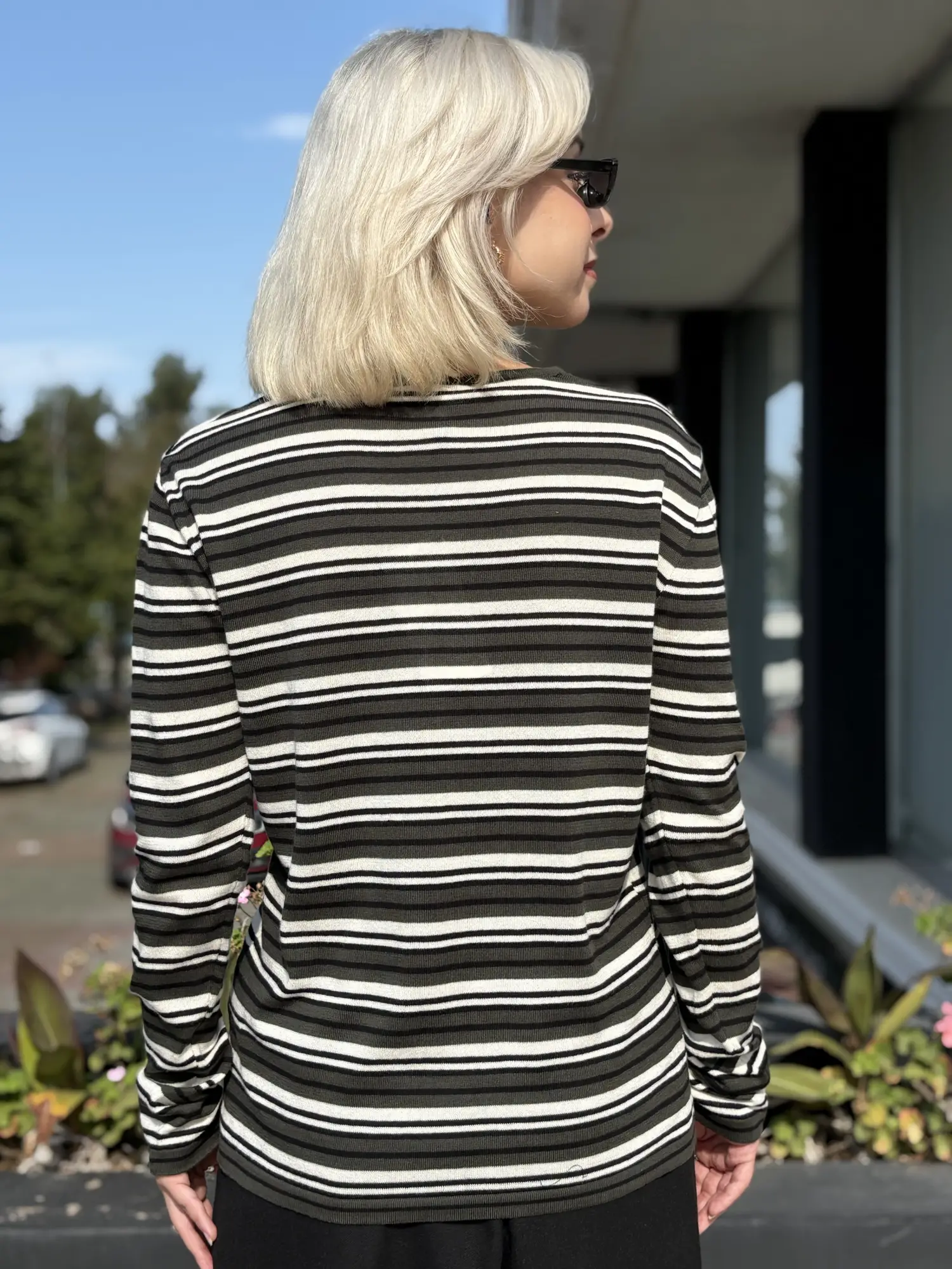 QooQ Store Çizgi Detaylı Triko Bluz 27FW233