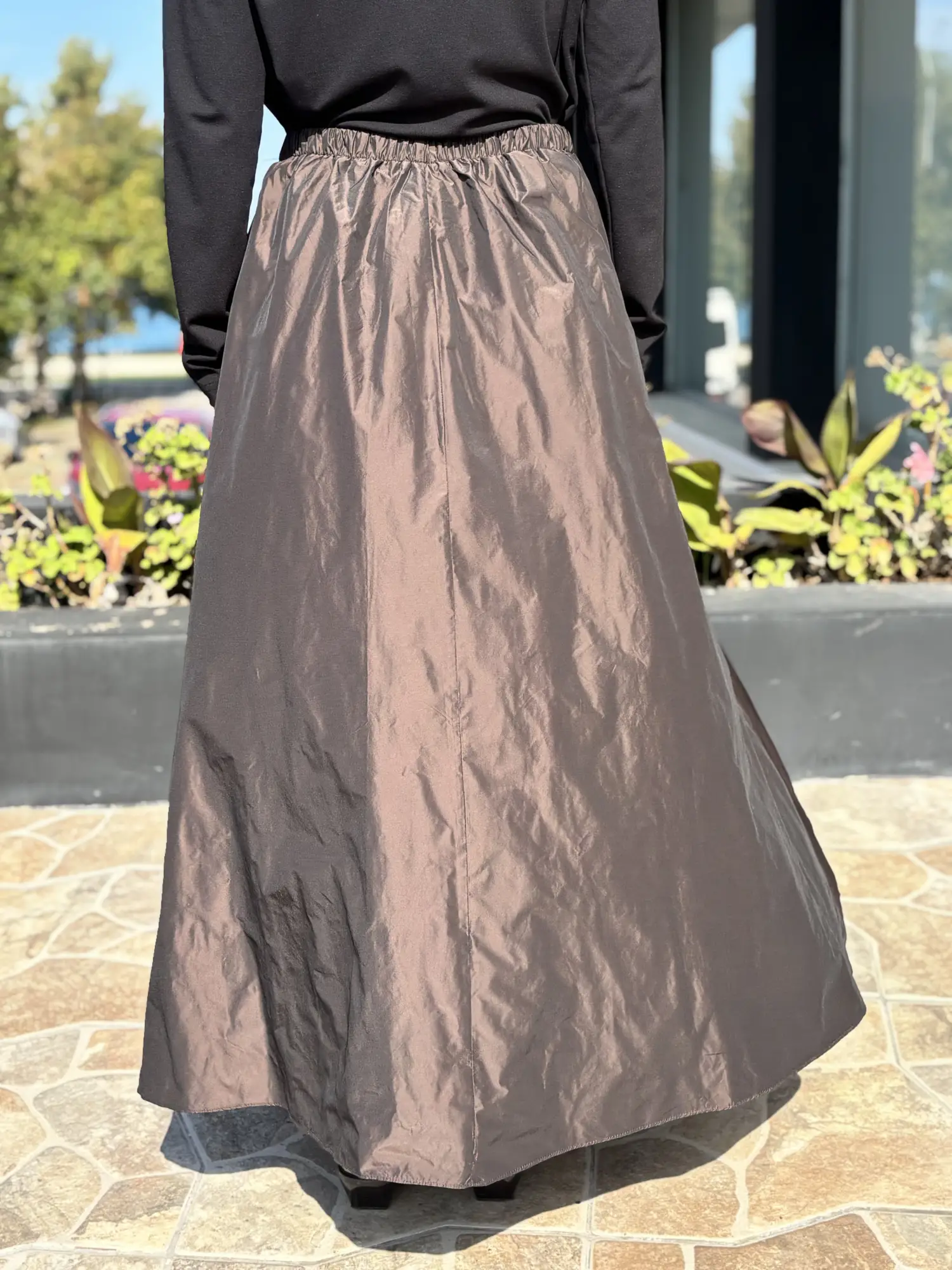 QooQ Store Cep Detaylı Tafta Etek 27FW504