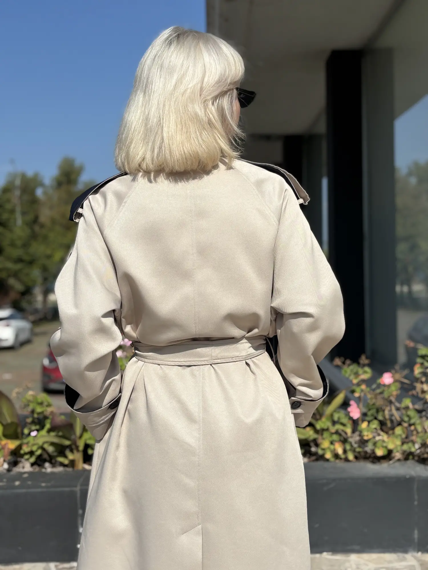 QooQ Kontrast Biye Detaylı Trench 27FW614