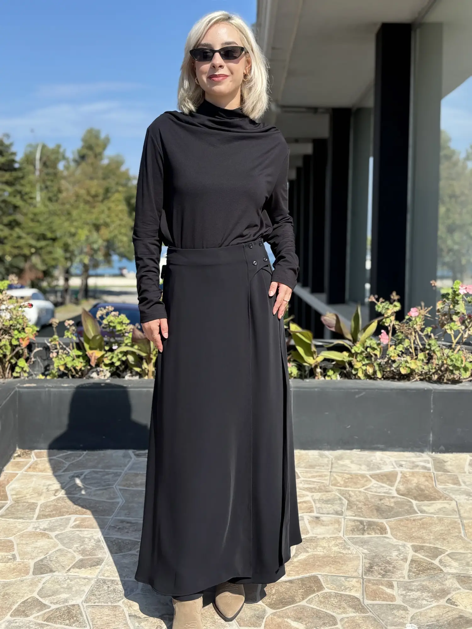 QooQ Store Önü Anvelop Detaylı Etek Kombinli Pantolon 27FW306