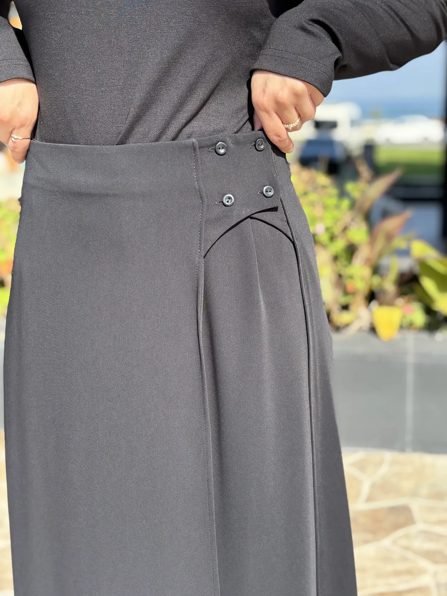 QooQ Store Önü Anvelop Detaylı Etek Kombinli Pantolon 27FW306