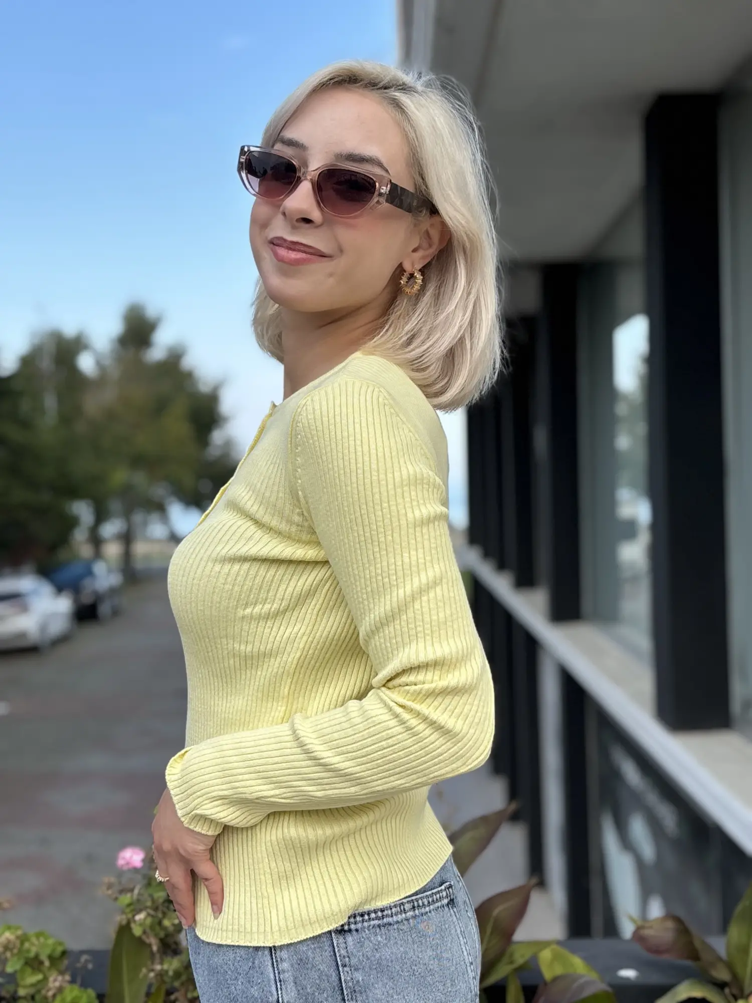 QooQ Store Düğme Detaylı Fitilli Triko Bluz 27FW229