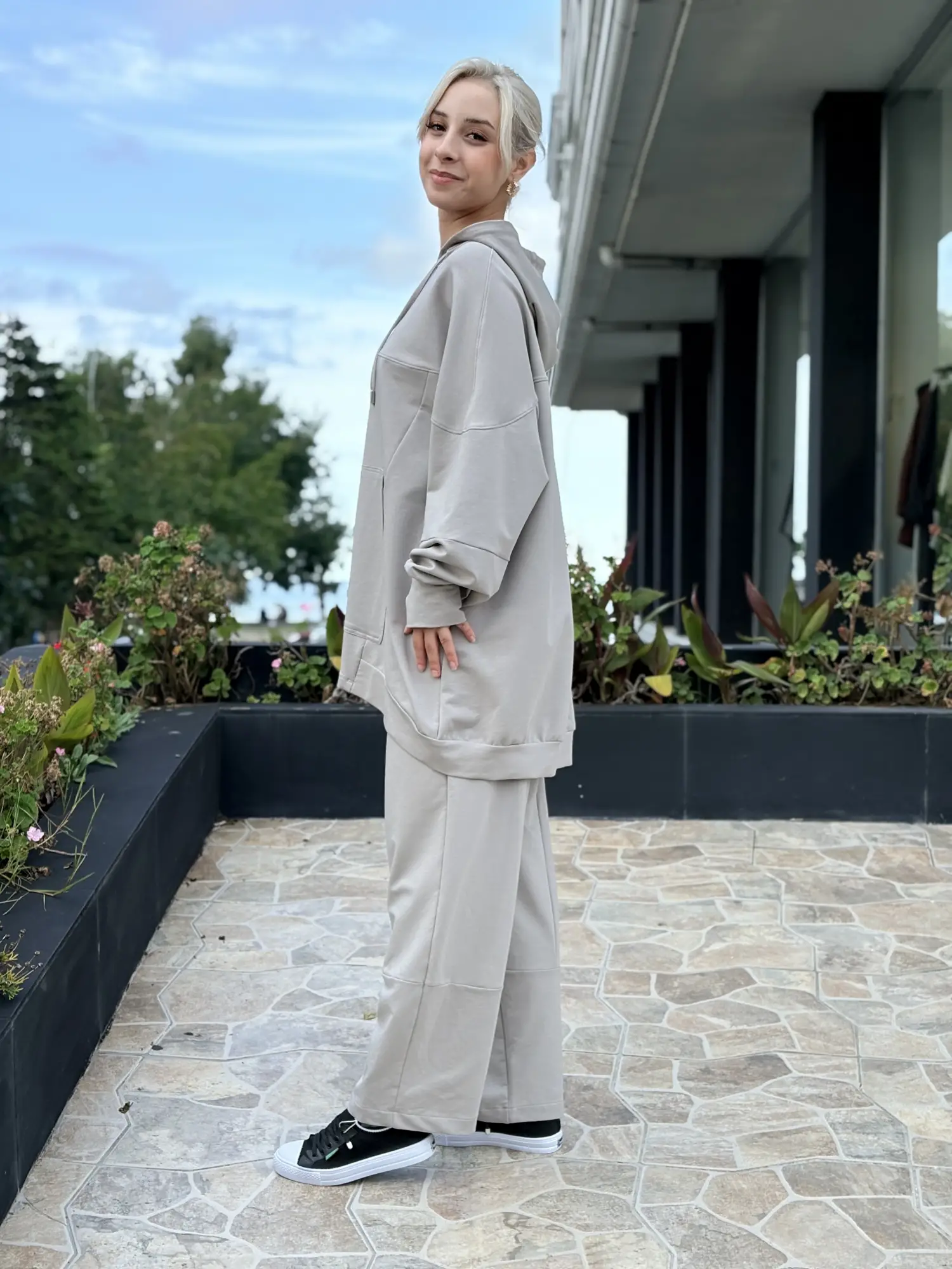 Almarwah Spor Dikiş Detaylı Sweat Pantolon Takım ALL3000