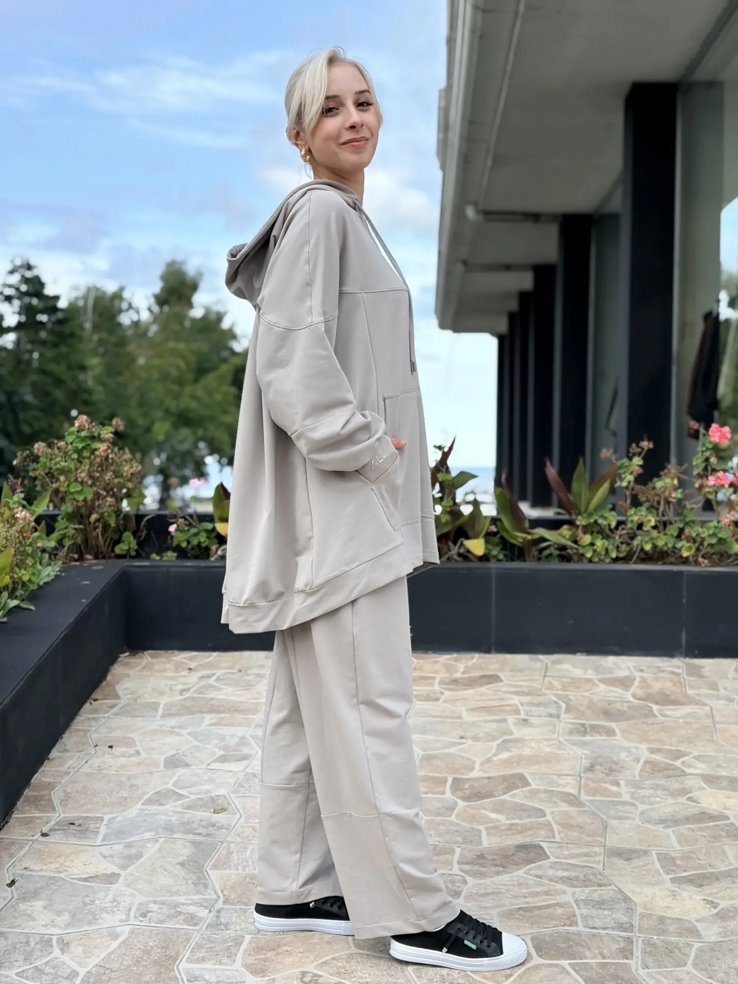 Almarwah Spor Dikiş Detaylı Sweat Pantolon Takım ALL3000