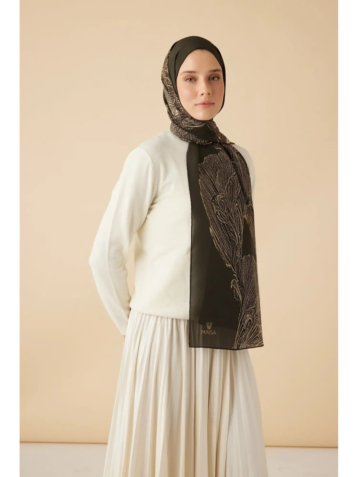Maisa Ruba Krep İpek Şal 70x190