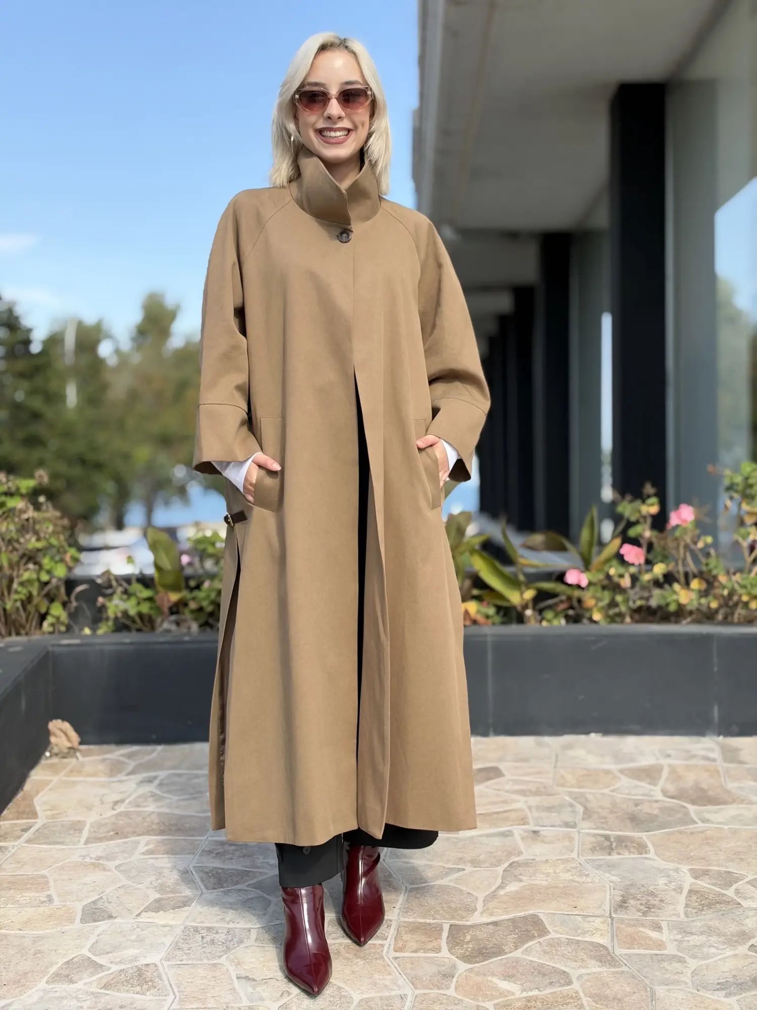 Kahma Düğme Ve Kemer Detaylı Trenchkot