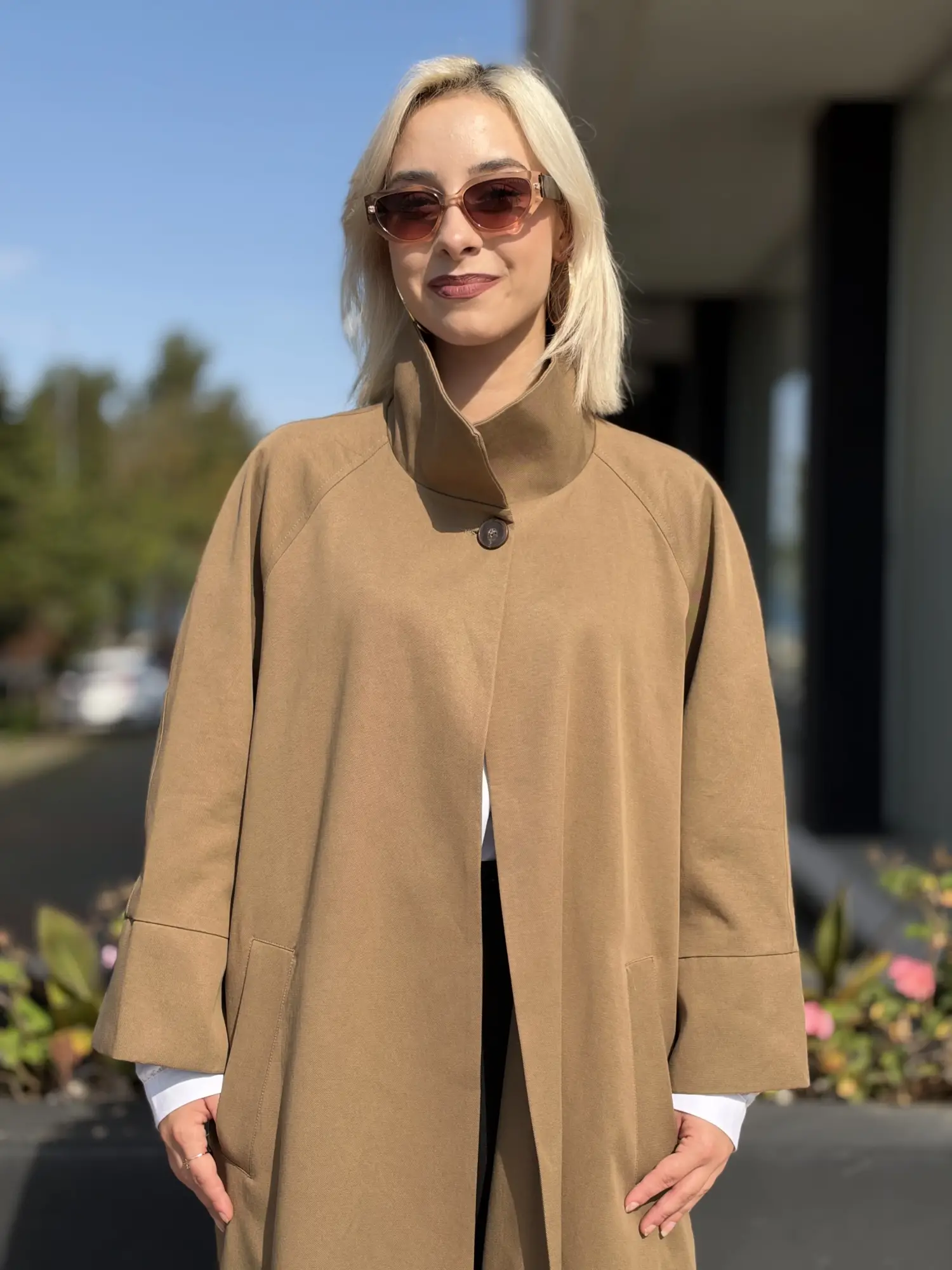 Kahma Düğme Ve Kemer Detaylı Trenchkot
