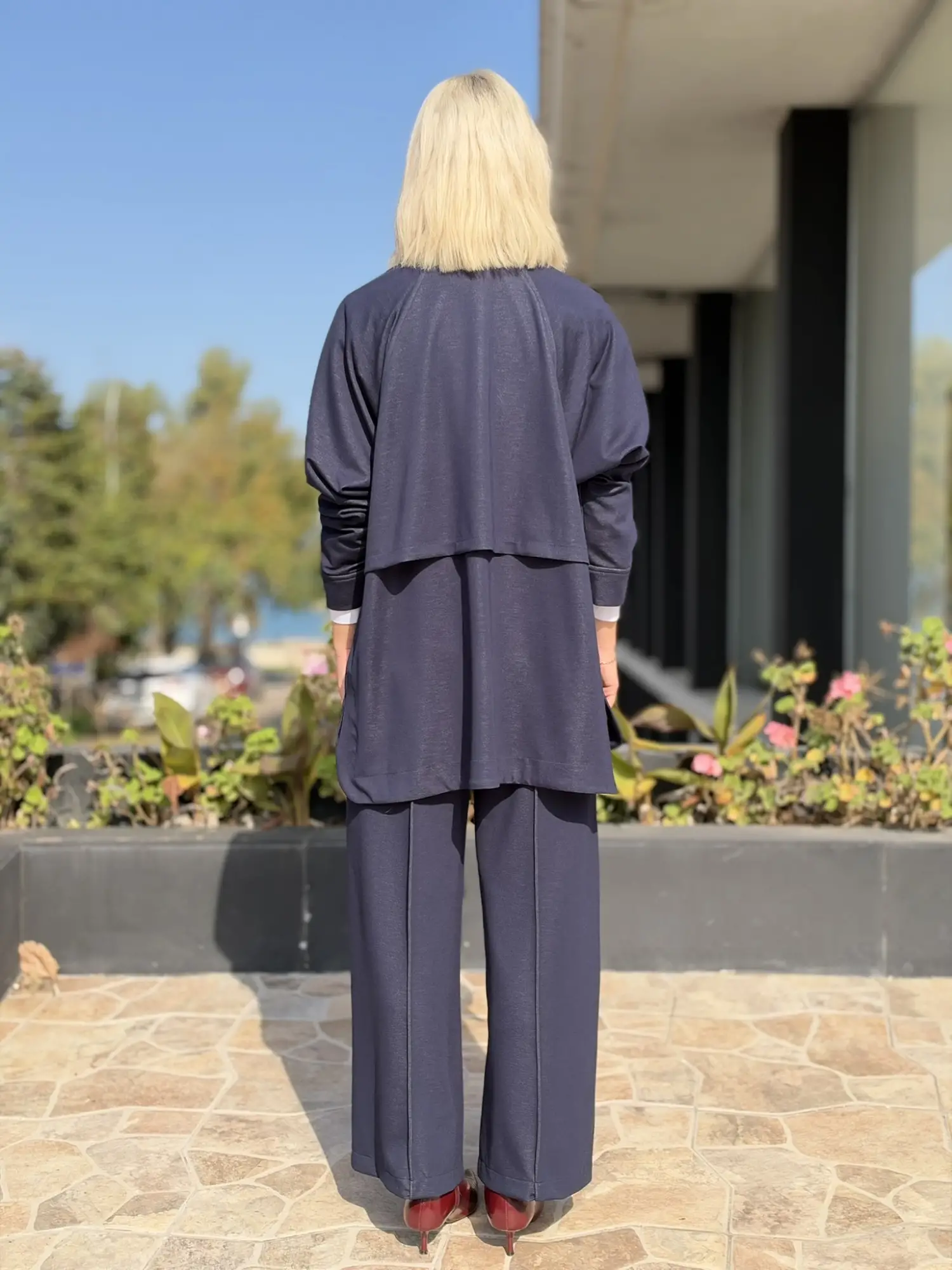 Ghisa Fermuarlı Tencel Kap Pantolon Takım G9410