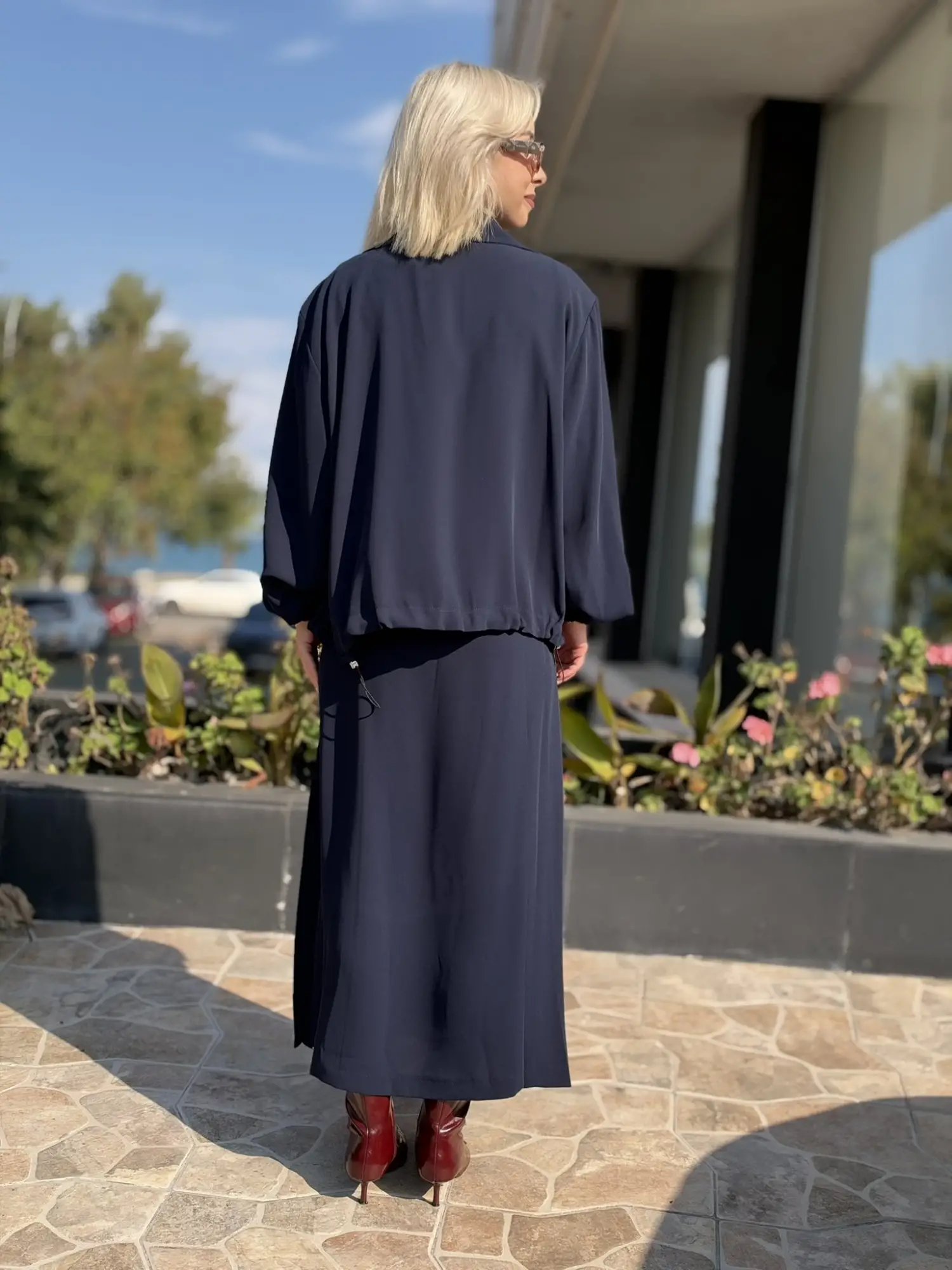 Misswhence Fermuar Detaylı Ceket Etek Takım 40034