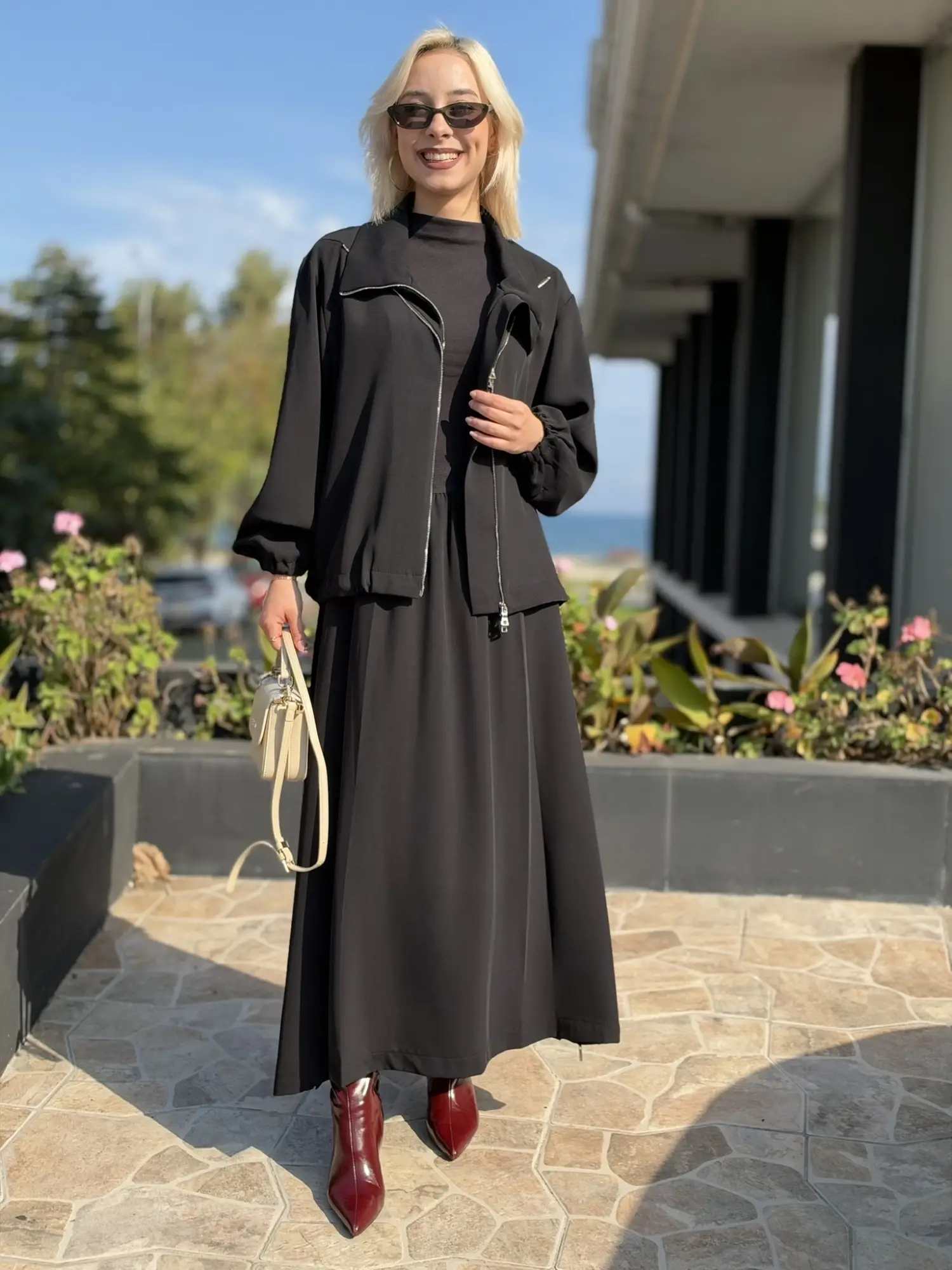 Misswhence Fermuar Detaylı Ceket Etek Takım 40034