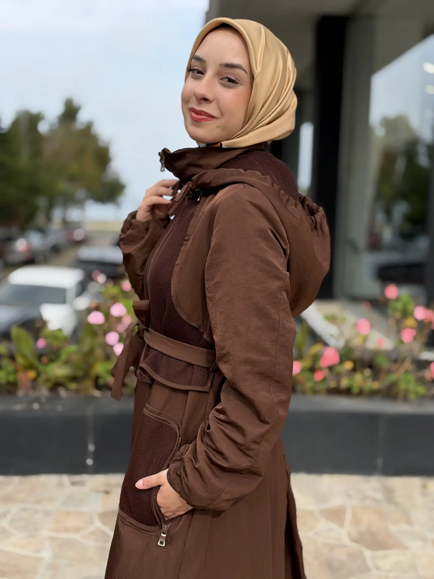 Misswhence File Detaylı Kapüşonlu Kışlık Pardesü 40510