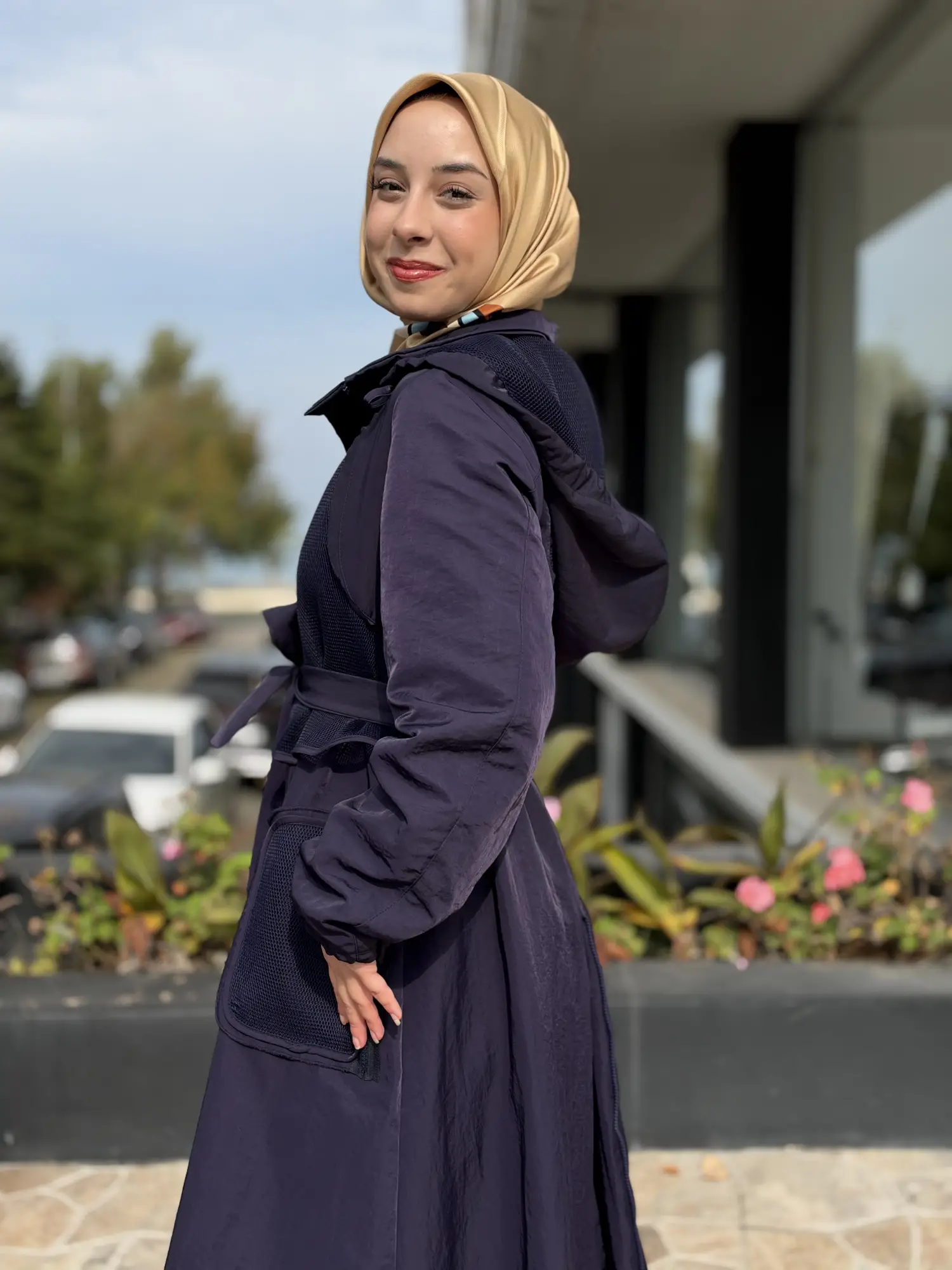 Misswhence File Detaylı Kapüşonlu Kışlık Pardesü 40510