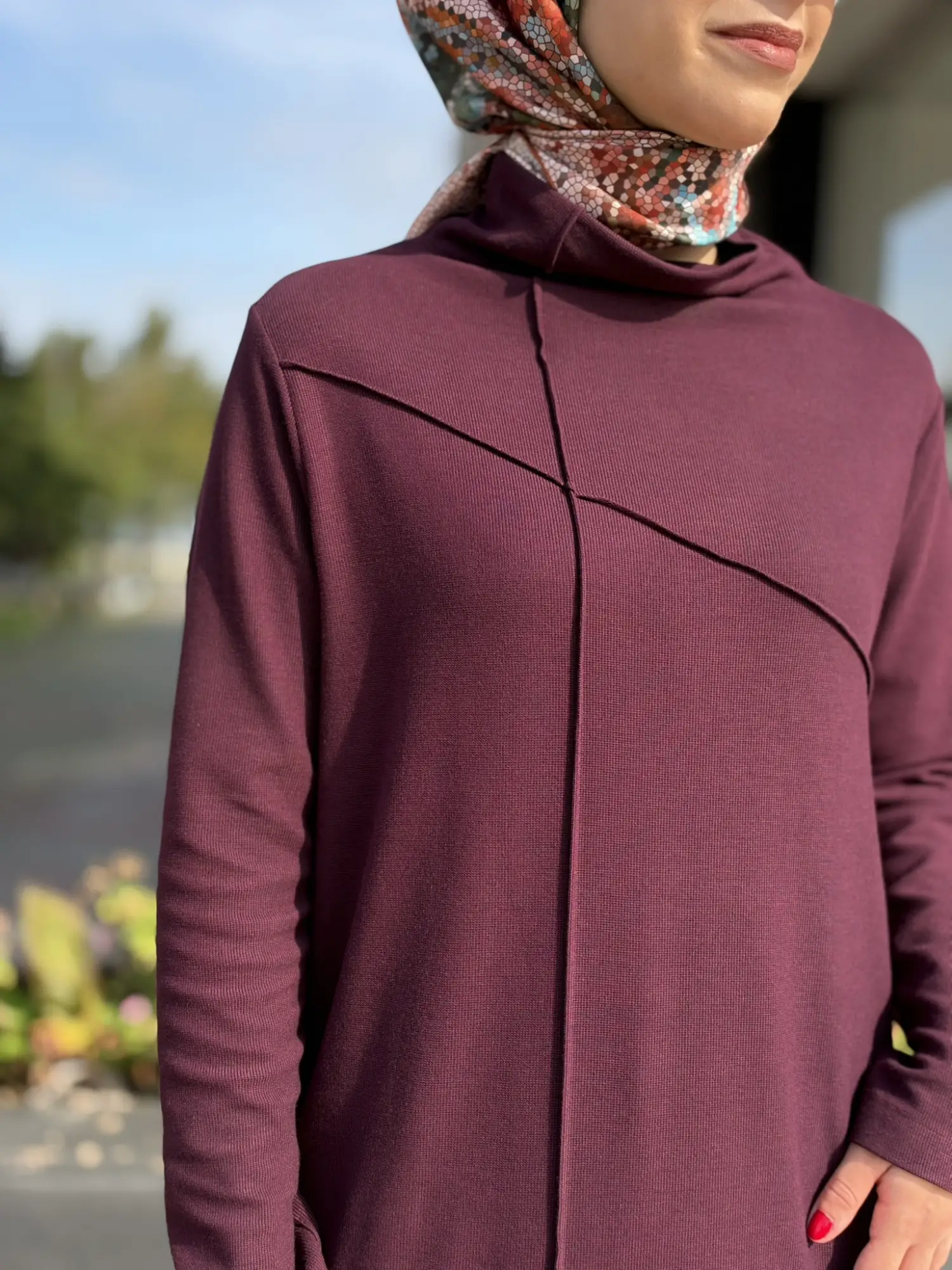 Kahma Dikiş Detaylı Örme Tunik Pantolon Takım