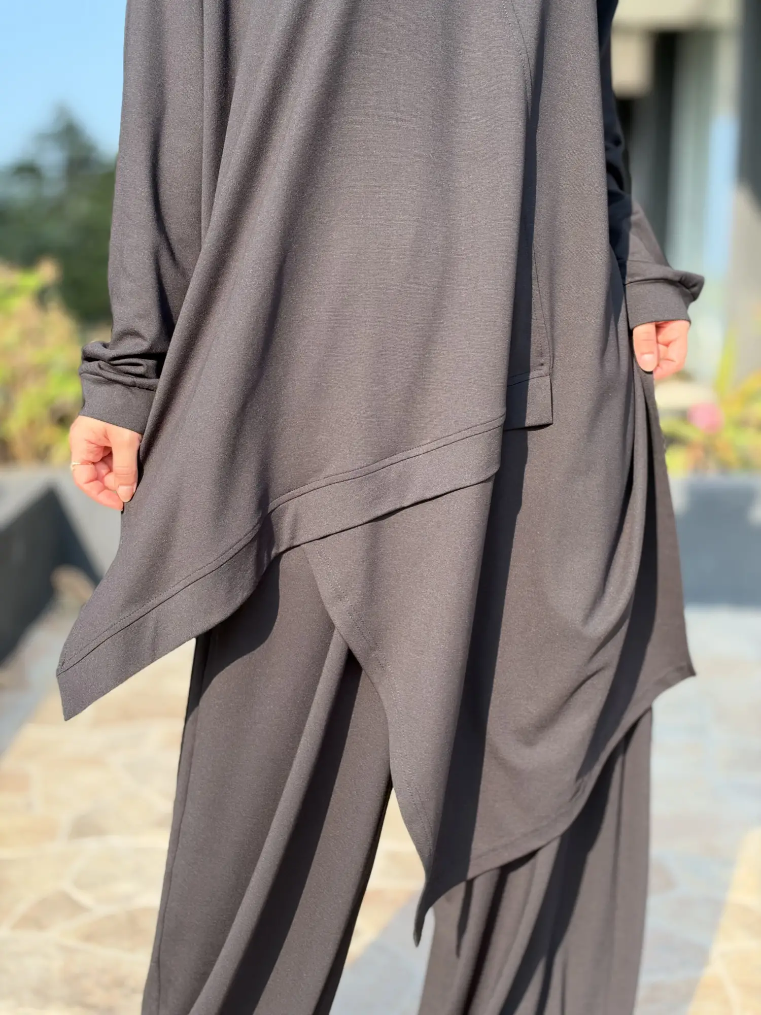 Almarwah Asimetrik Maxi Tunik Şalvar Pantolon Takım 203048
