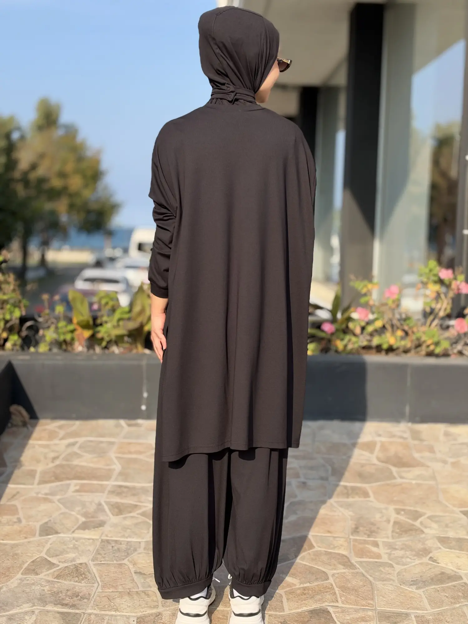 Almarwah Asimetrik Maxi Tunik Şalvar Pantolon Takım 203048