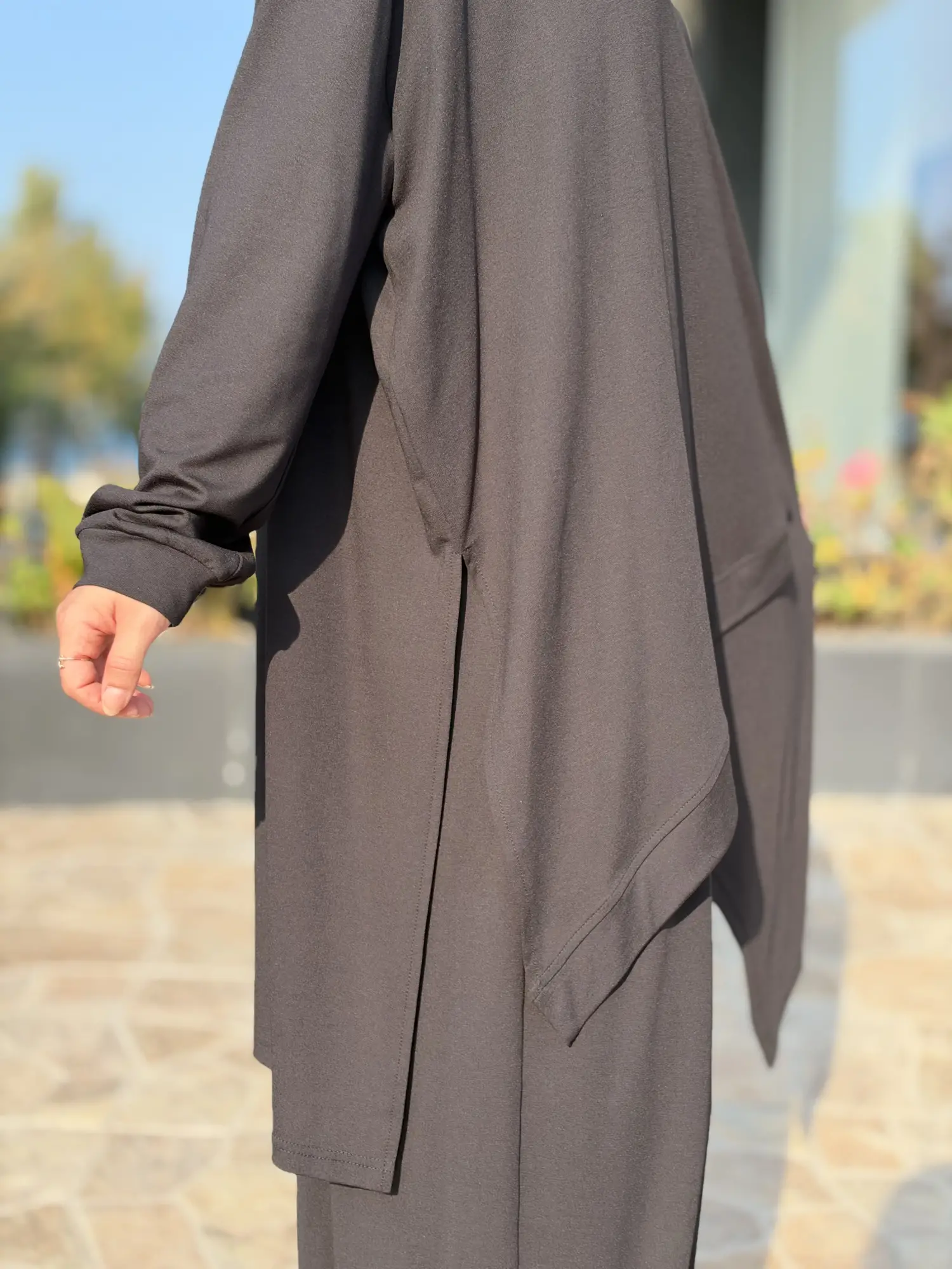 Almarwah Asimetrik Maxi Tunik Şalvar Pantolon Takım 203048