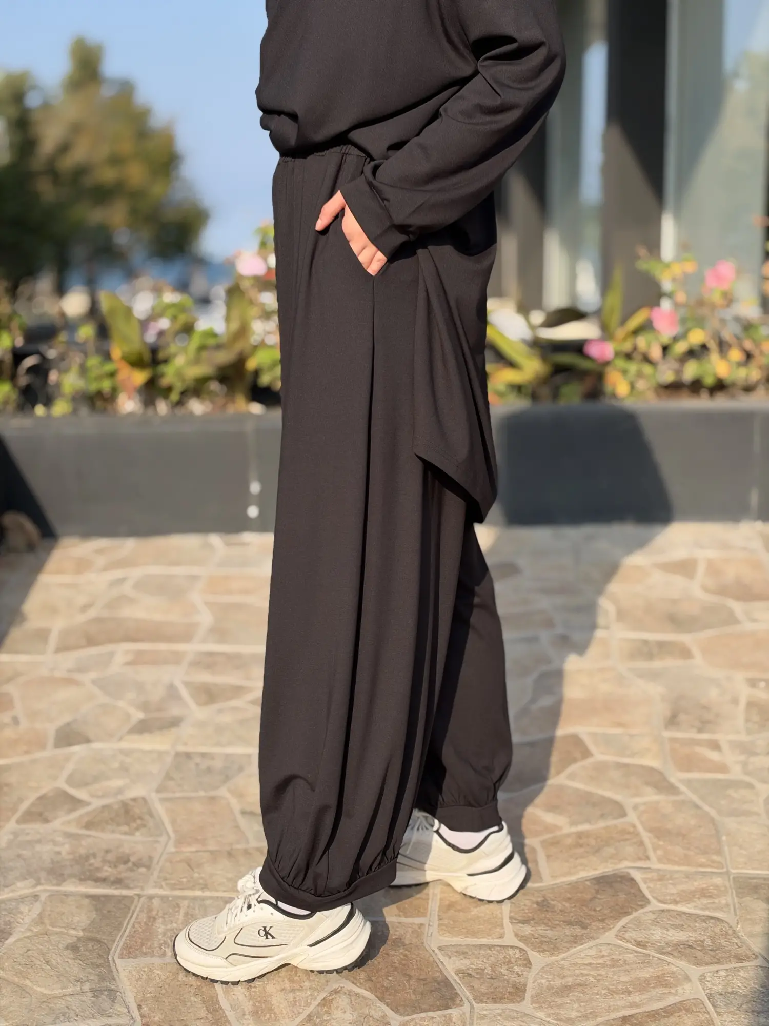 Almarwah Asimetrik Maxi Tunik Şalvar Pantolon Takım 203048